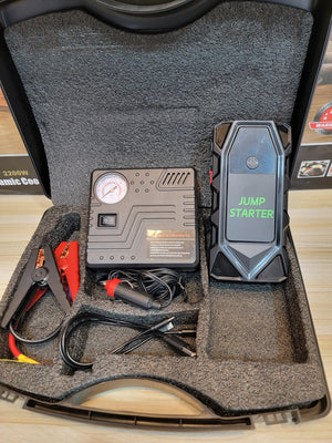 2000A 2-in-1 Car Jump Starter with Tire Inflator 12V