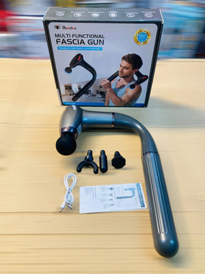 Blueidea 3-in-1 Multifunctional Fascia Gun Massager with Removable Extended Handle & 4 Interchangeable Heads BLD-669