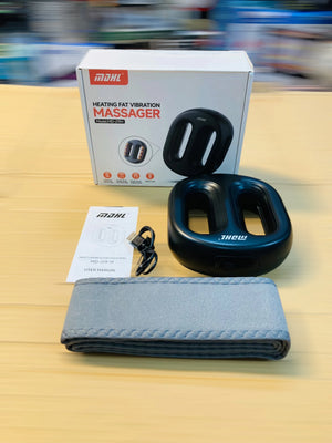 MDHL Heating Fat Vibration Massager Handheld Electric Body Massager with Heat Compress & Dual-Ring Vibration MD-J19-H