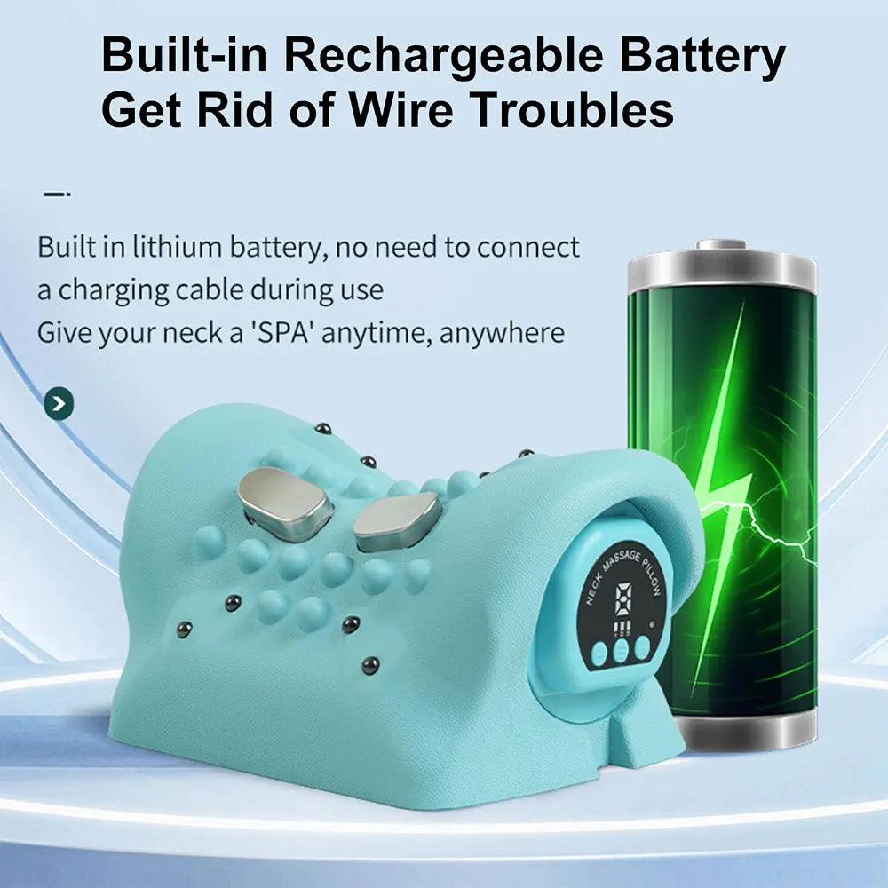Rechargeable Neck & Shoulder Relaxing Heating Pillow Massager