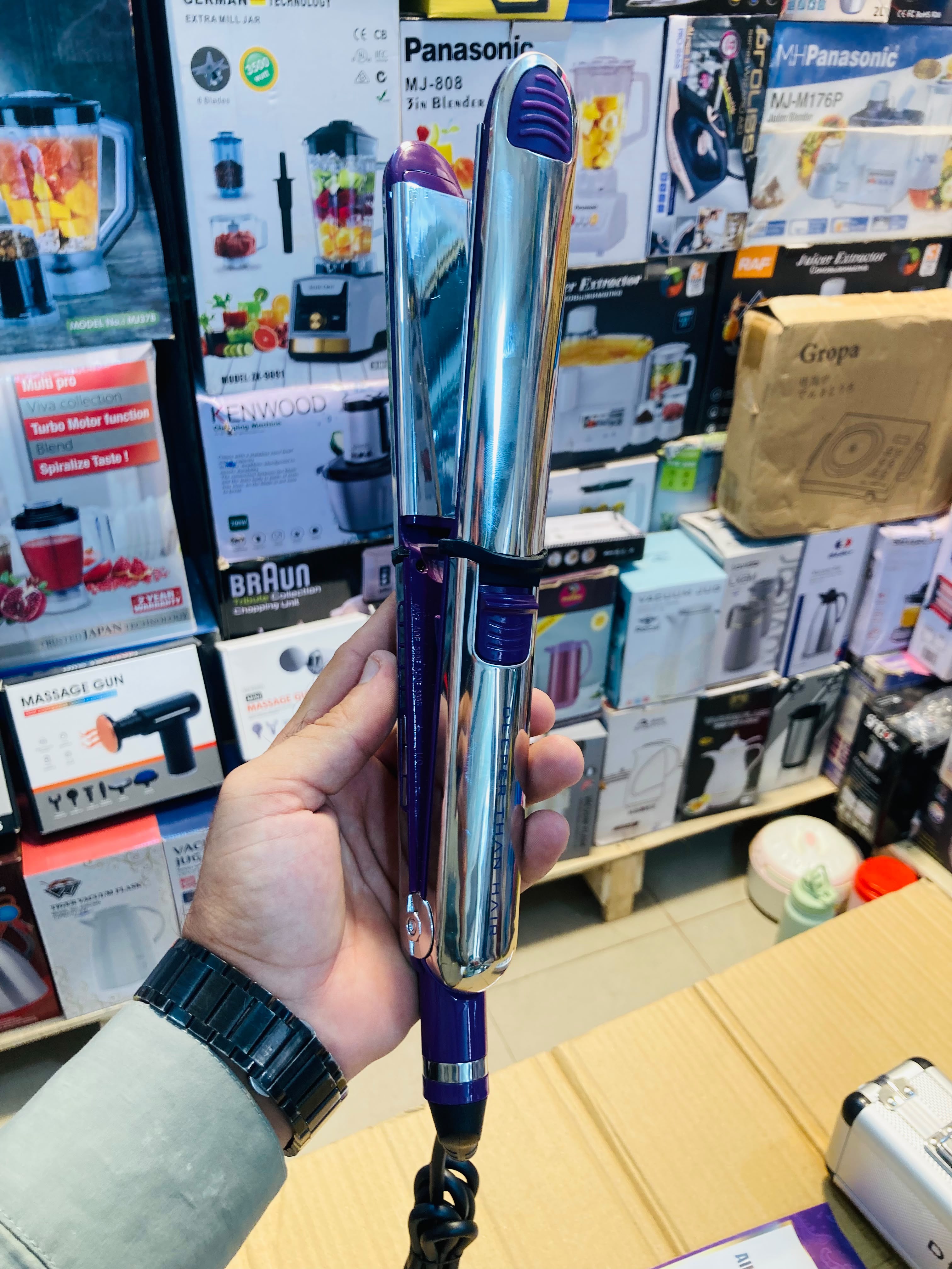 Imported Titanium plates Deeper Than Hair professional hair straightener