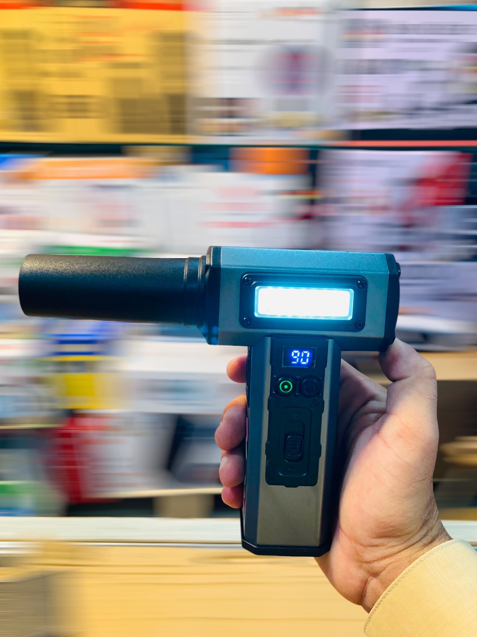 600W High Power Multi-Functional Violent Fan Handheld Turbo Blower with Digital Display & LED Light F048-1