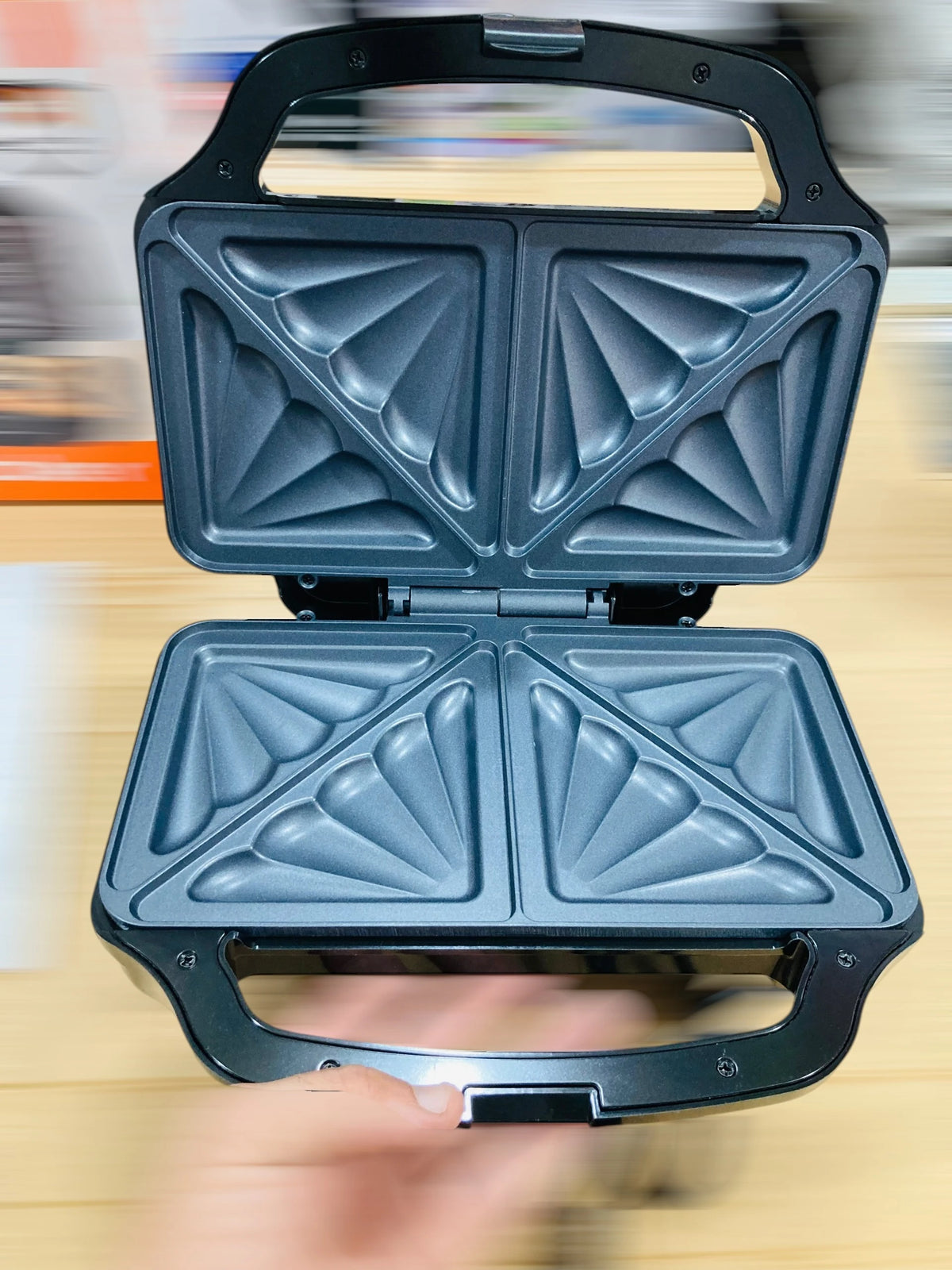 KoLAX 2-Slice Electric Sandwich Maker 750W Non-Stick Toaster Press with Automatic Temperature Control & Cool-Touch Handle