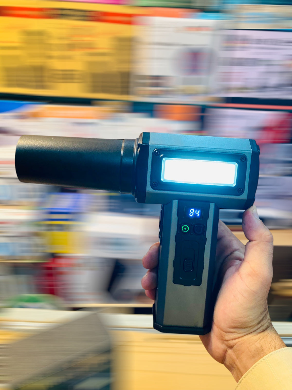 Violent Fan Multi-Functional Cordless Turbo Blower & Air Duster 500W High-Speed Blower with LED Light, Digital Display F047-1