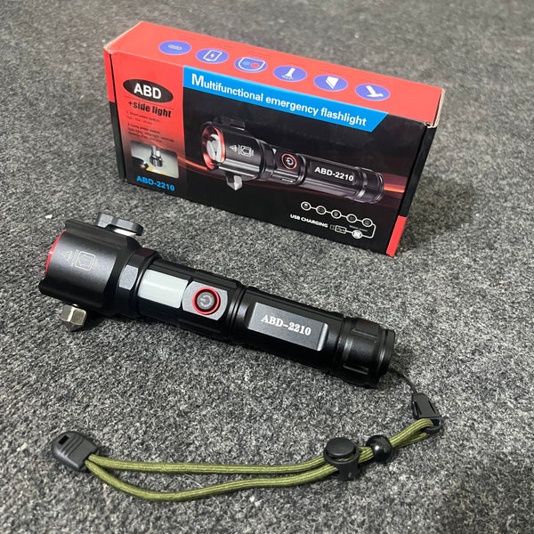 Lot Imported 5-in-1 Rechargeable Flashlight & Power Bank - 1 km Range