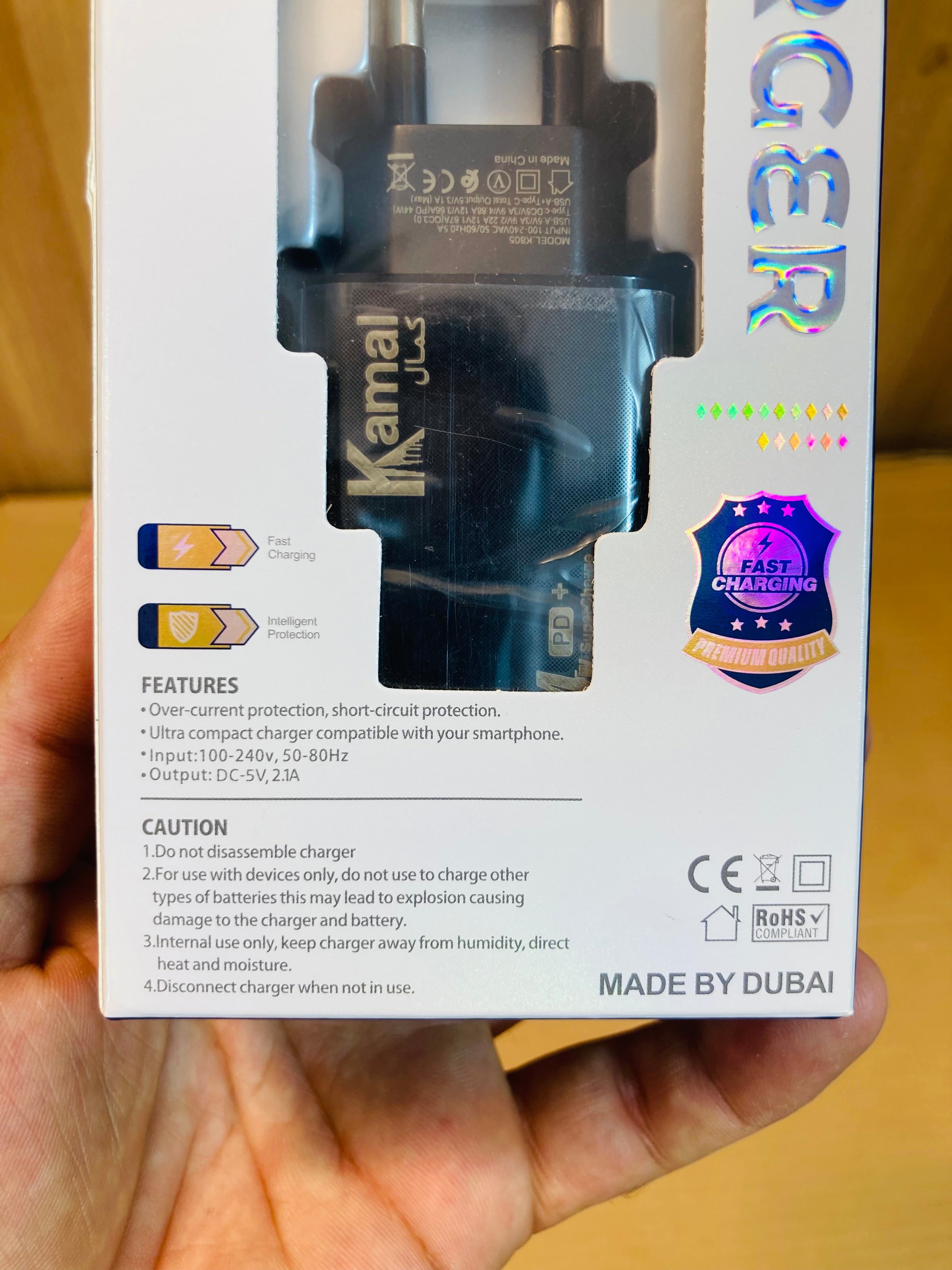 Kamal 44W Fast Charger K805 (Type-C & USB Output)