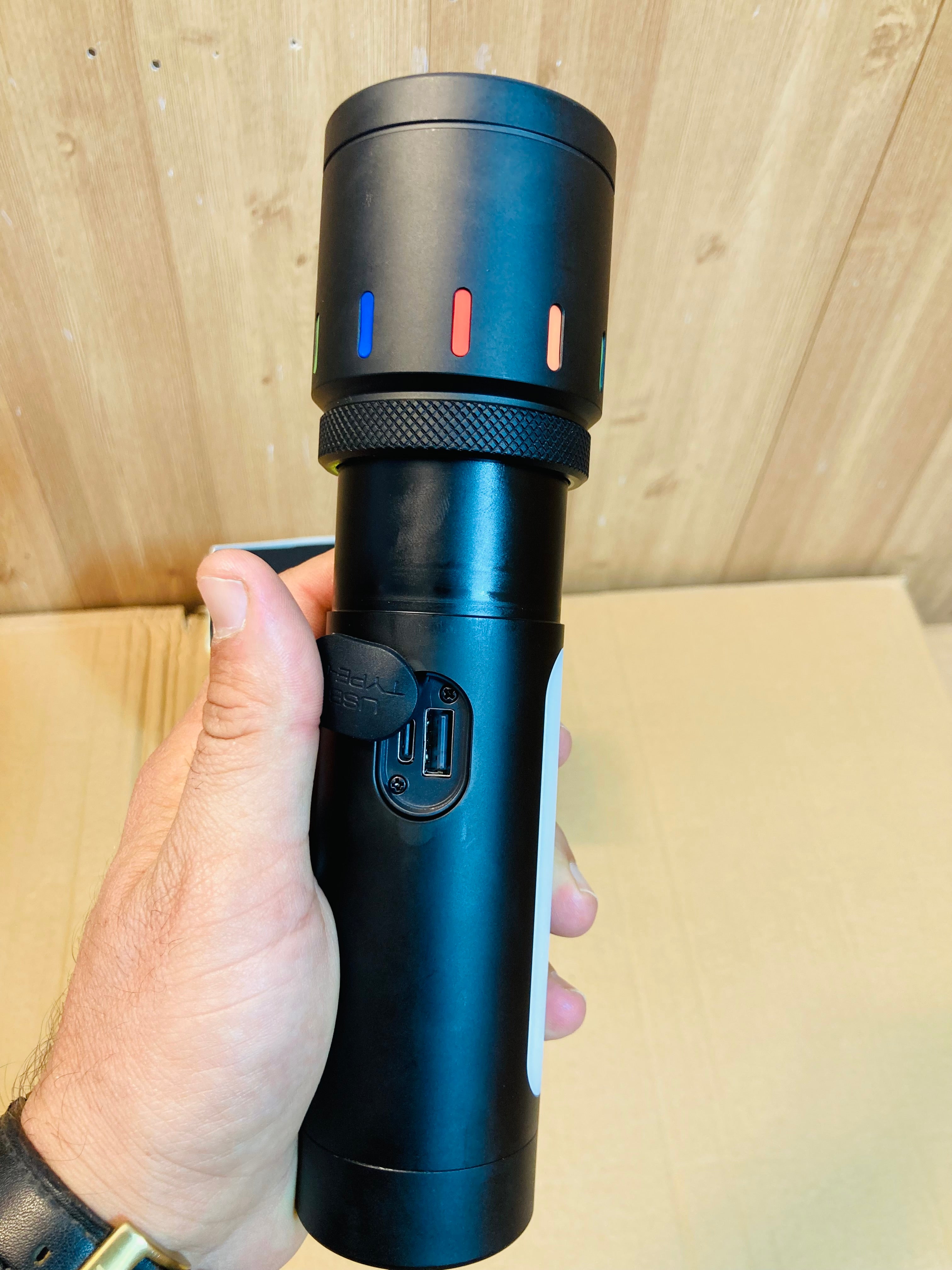 COBA Aluminum Alloy RGB Led Flashlight Torch CB-7703