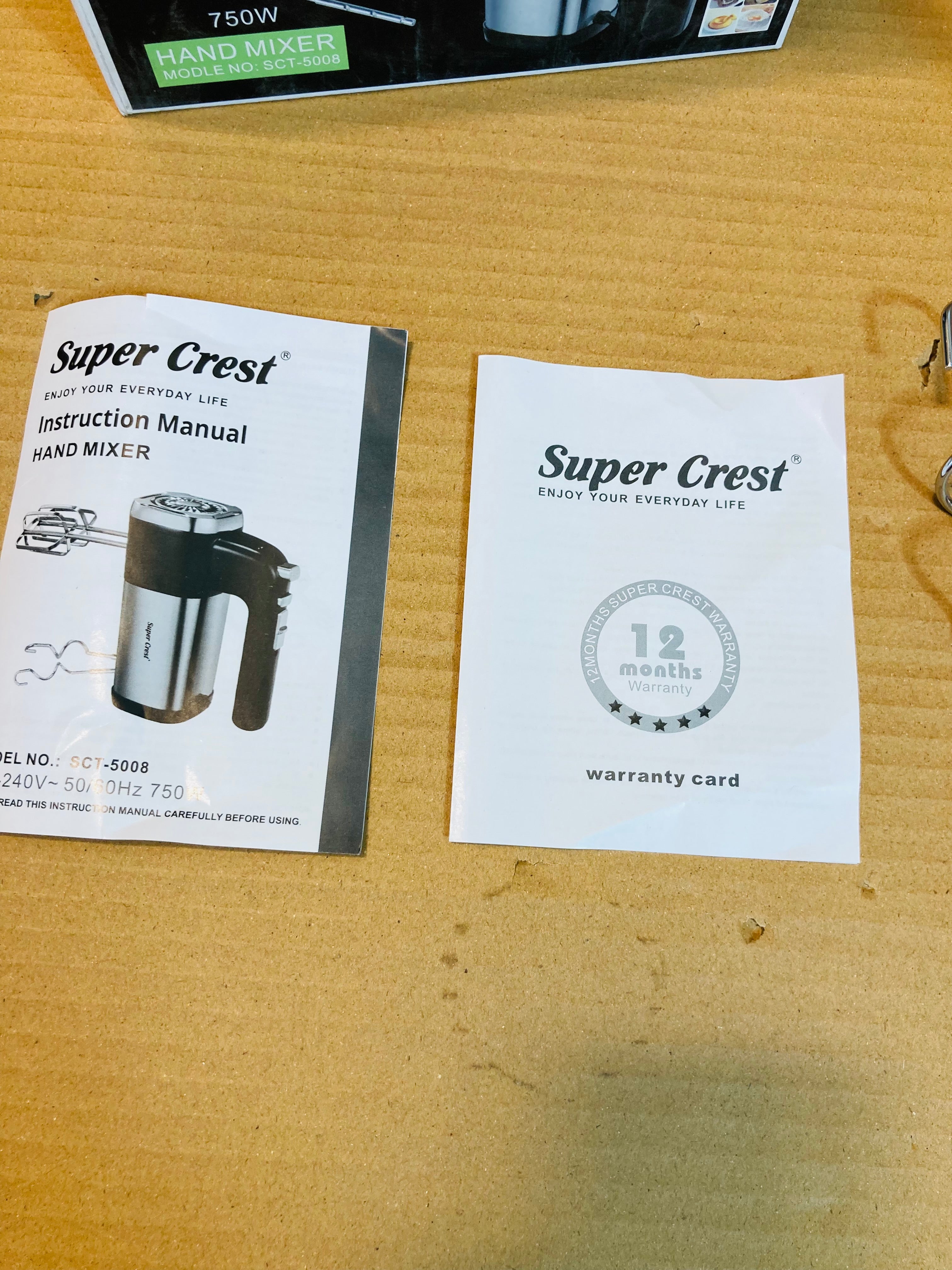 Super Crest Germany 750W Updated Model Powerful Hand Mixer SCT-5008