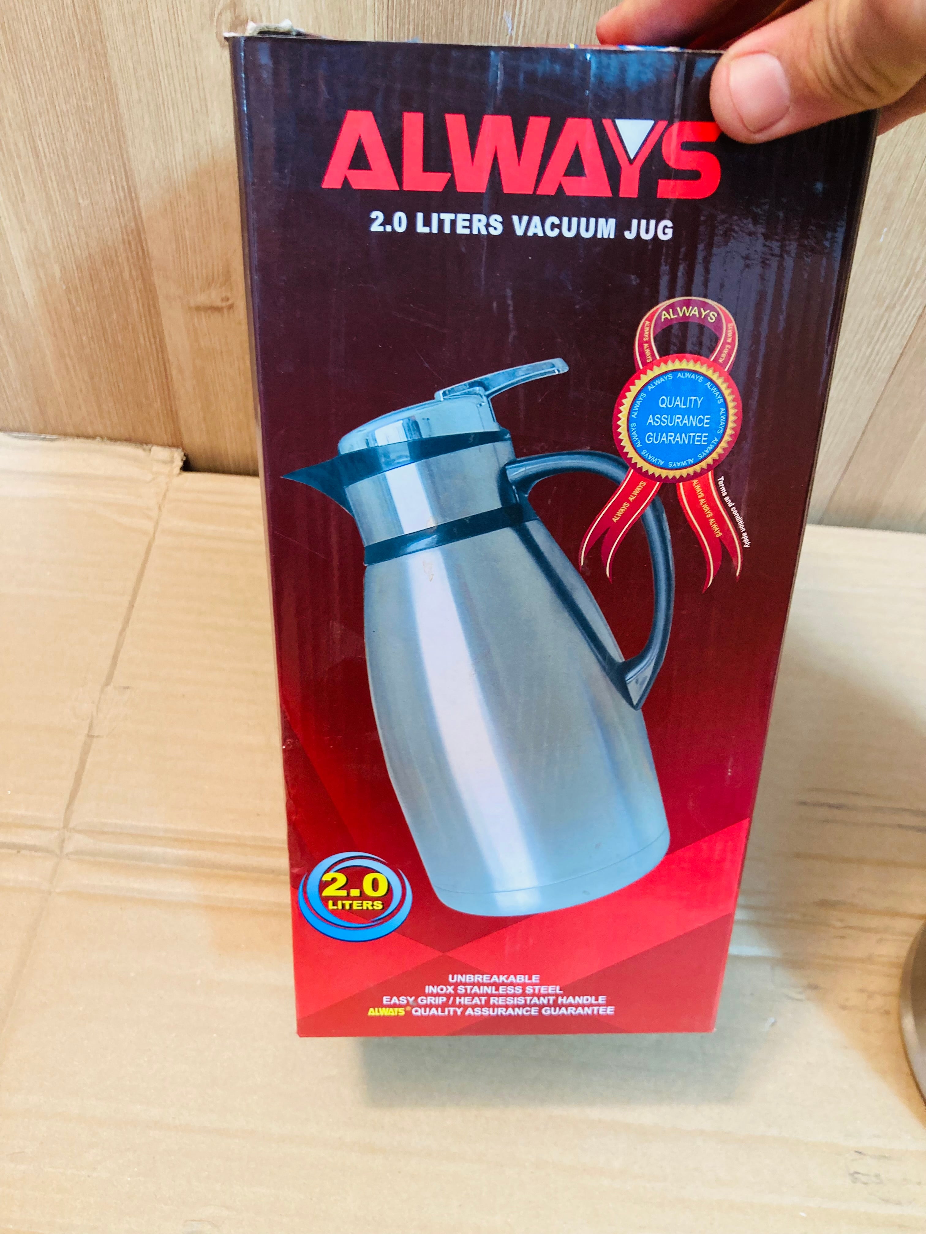 Always Stainless Steel Vacuum Jug/Thermos 2L