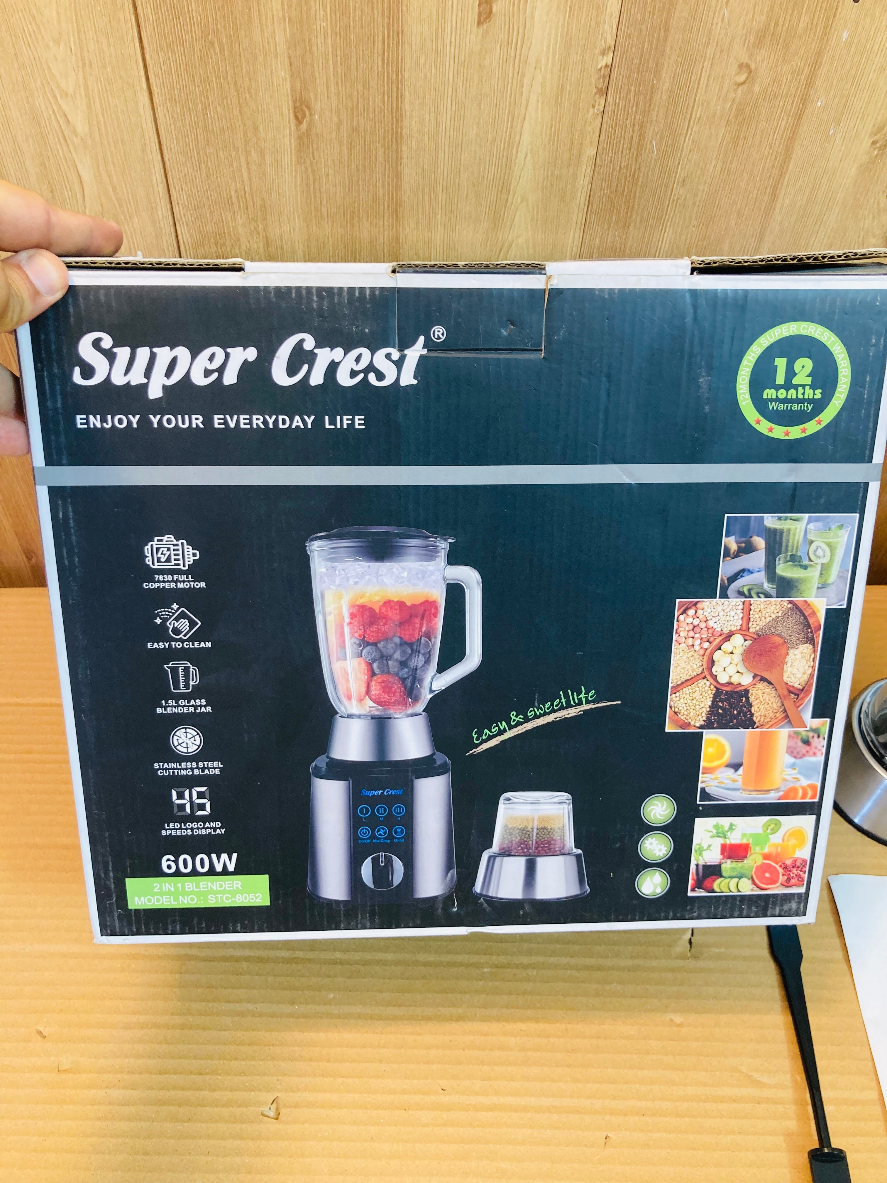 Super Crest Germany 2in1 Digital Blender 600W SCT-8052