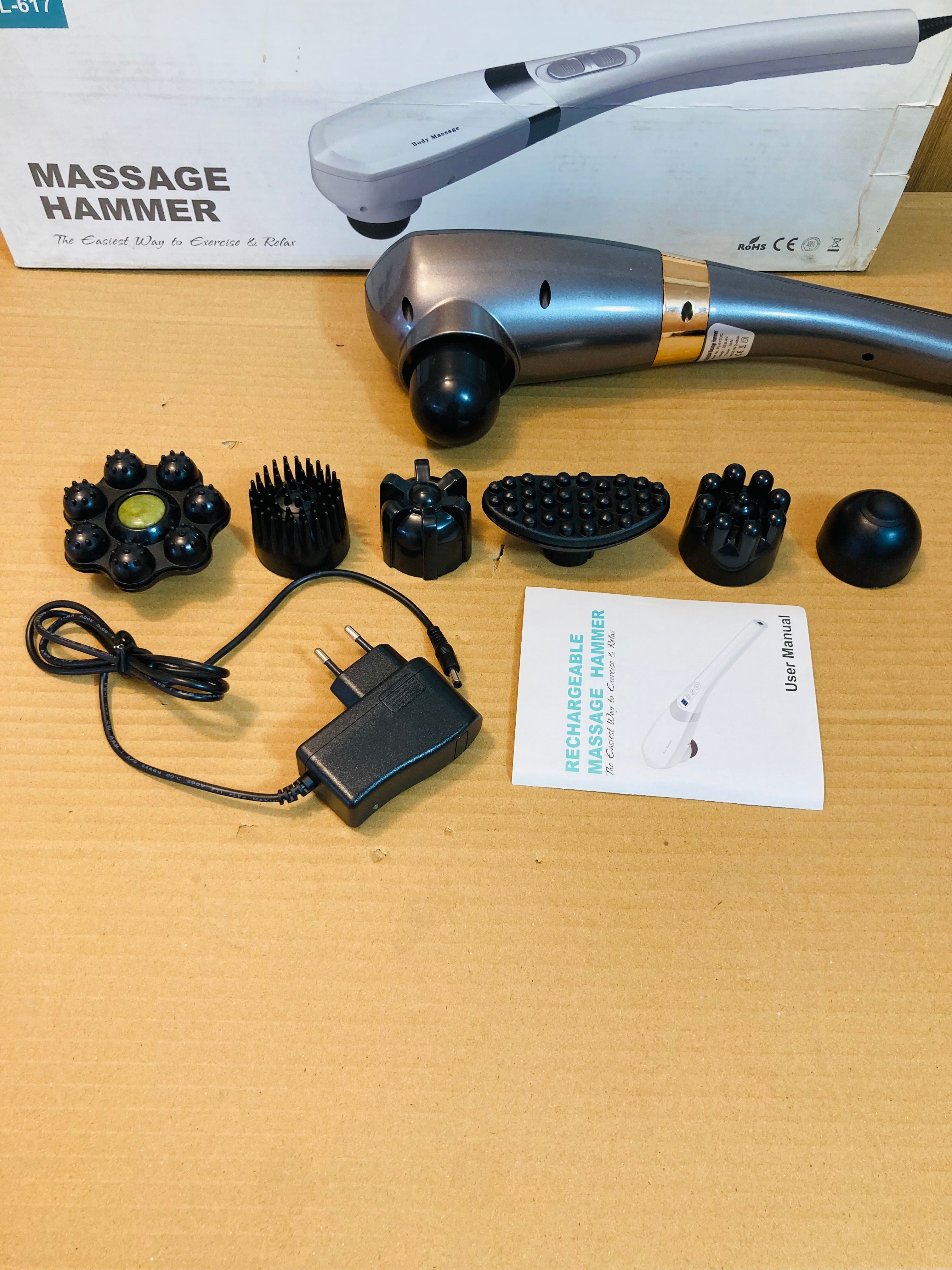 Rechargeable Handheld Percussion/Vibration Hammer Full Body Massager PL-617