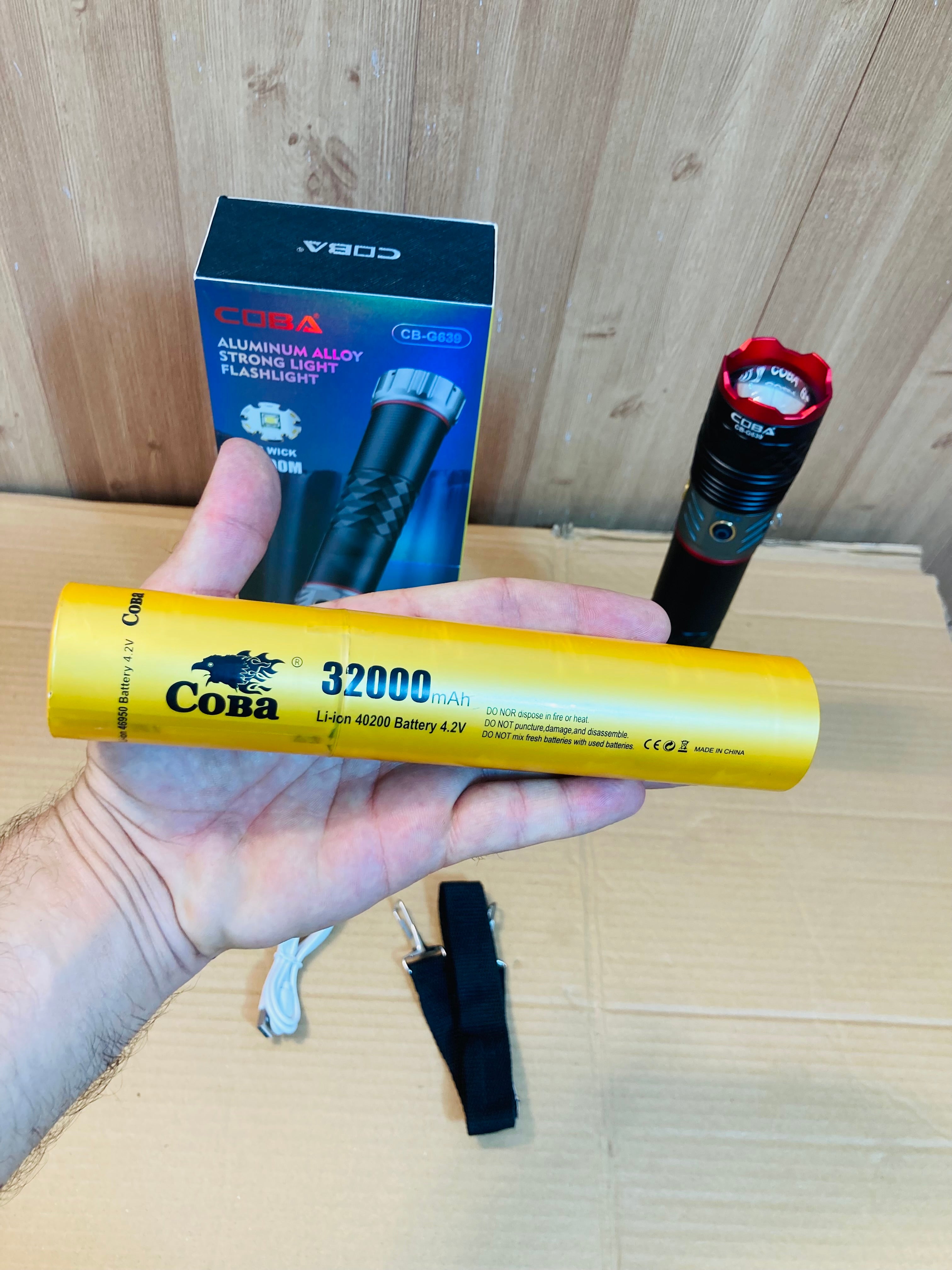 COBA Long Range Aluminium Alloy Strong Flashlight Torch CB-G639