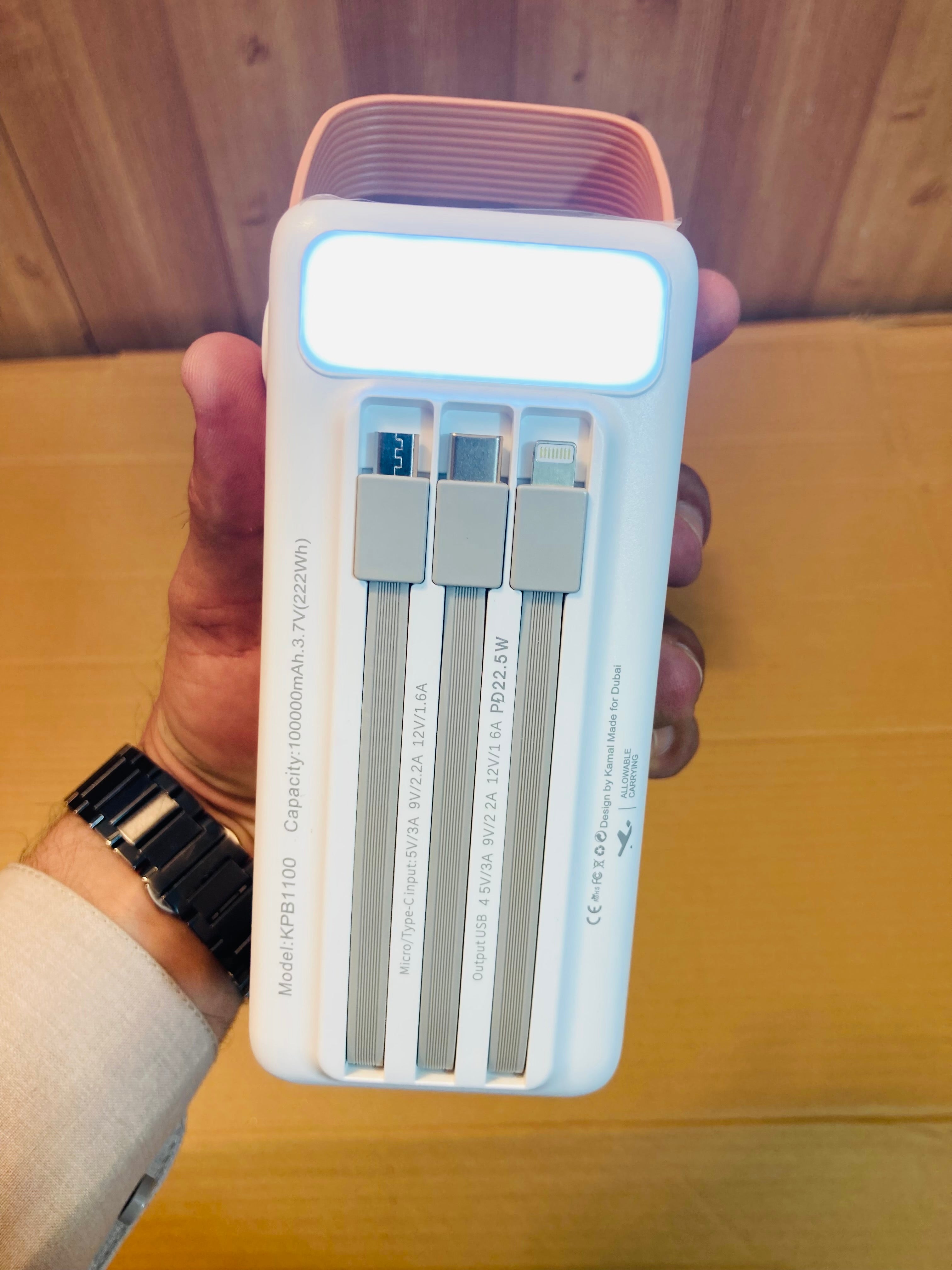 Kamal 22.5W PD Fast Charging 100000mAh Power Bank KPB1100