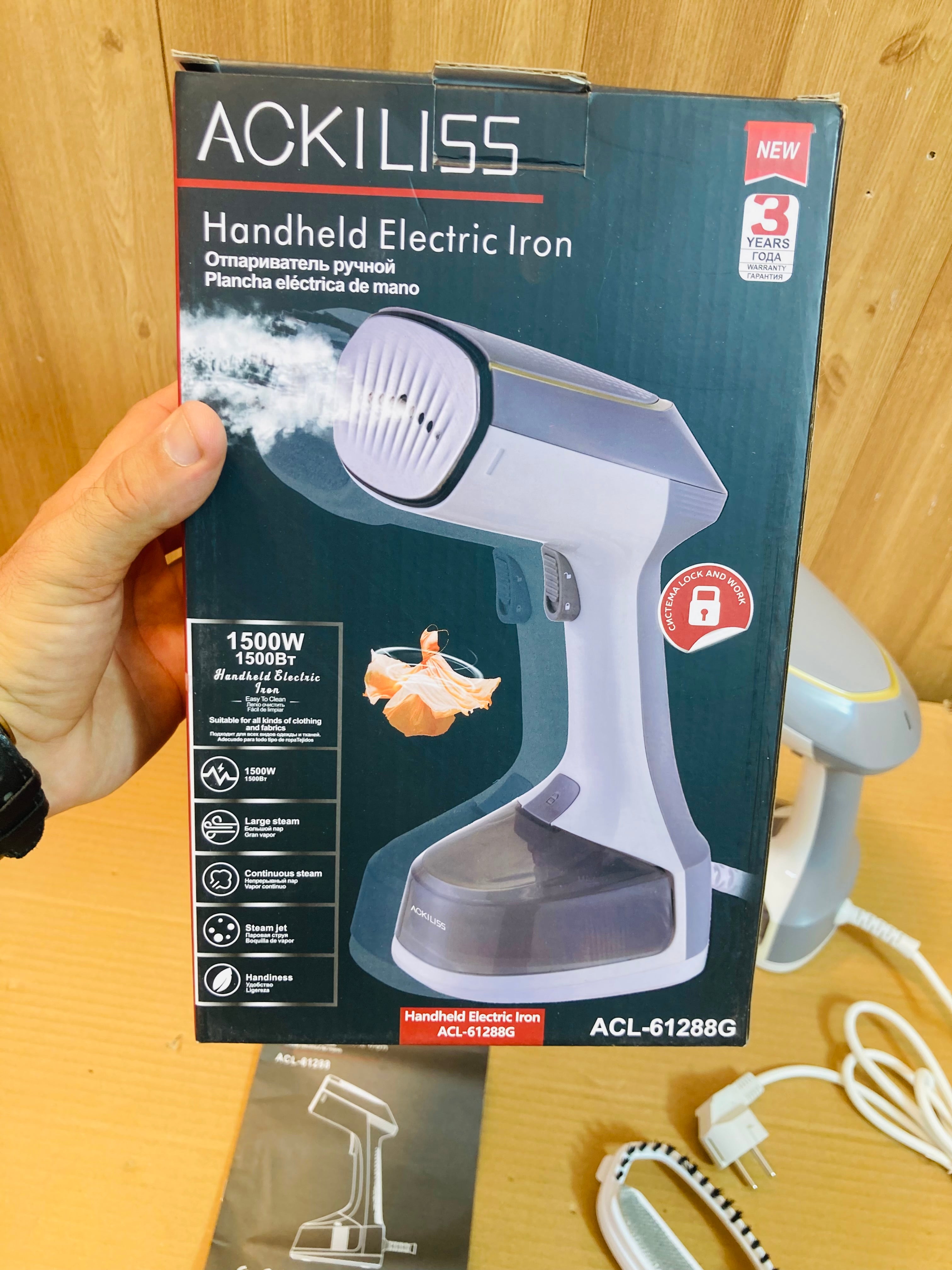 Ackiliss Handheld Electric Garment Steamer Iron 1500W ACL-61288G