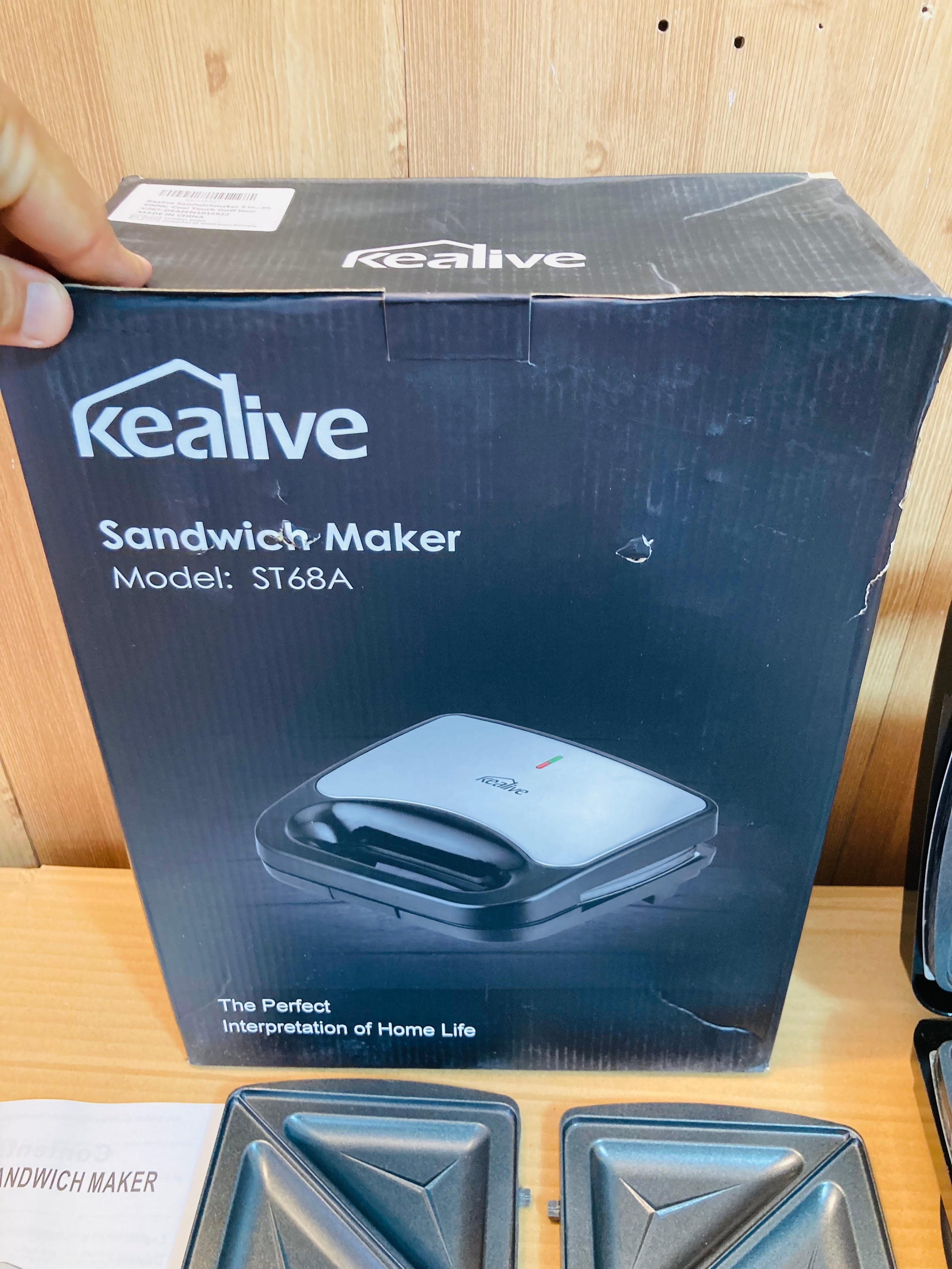 Kealive 3in1 Sandwich & Grill Maker 800W - ST68A
