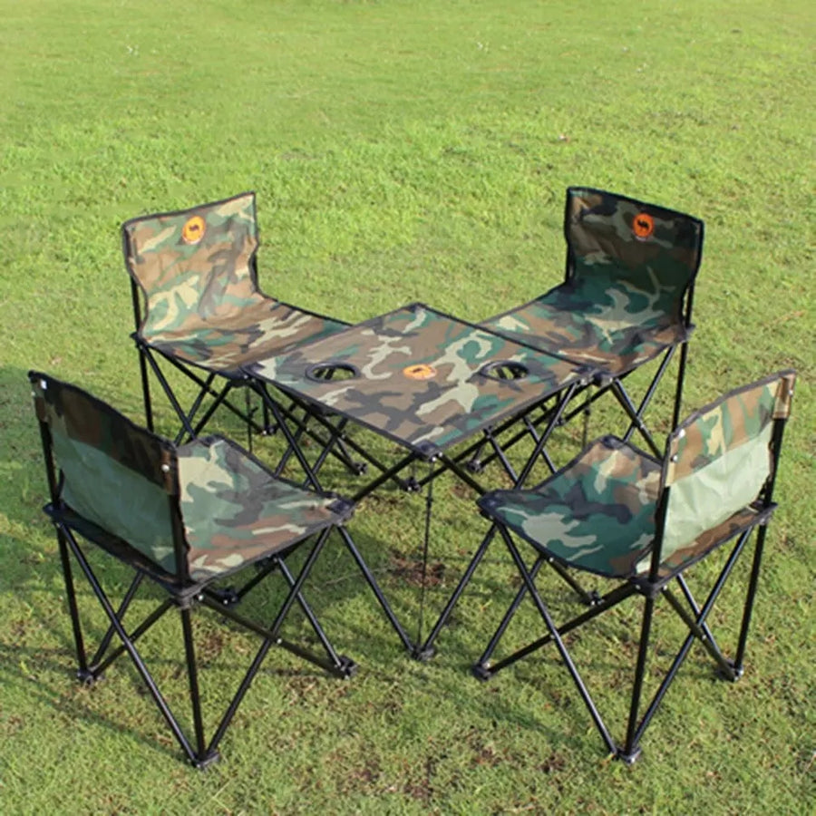 5in1 Portable Folding Camping Chair Set