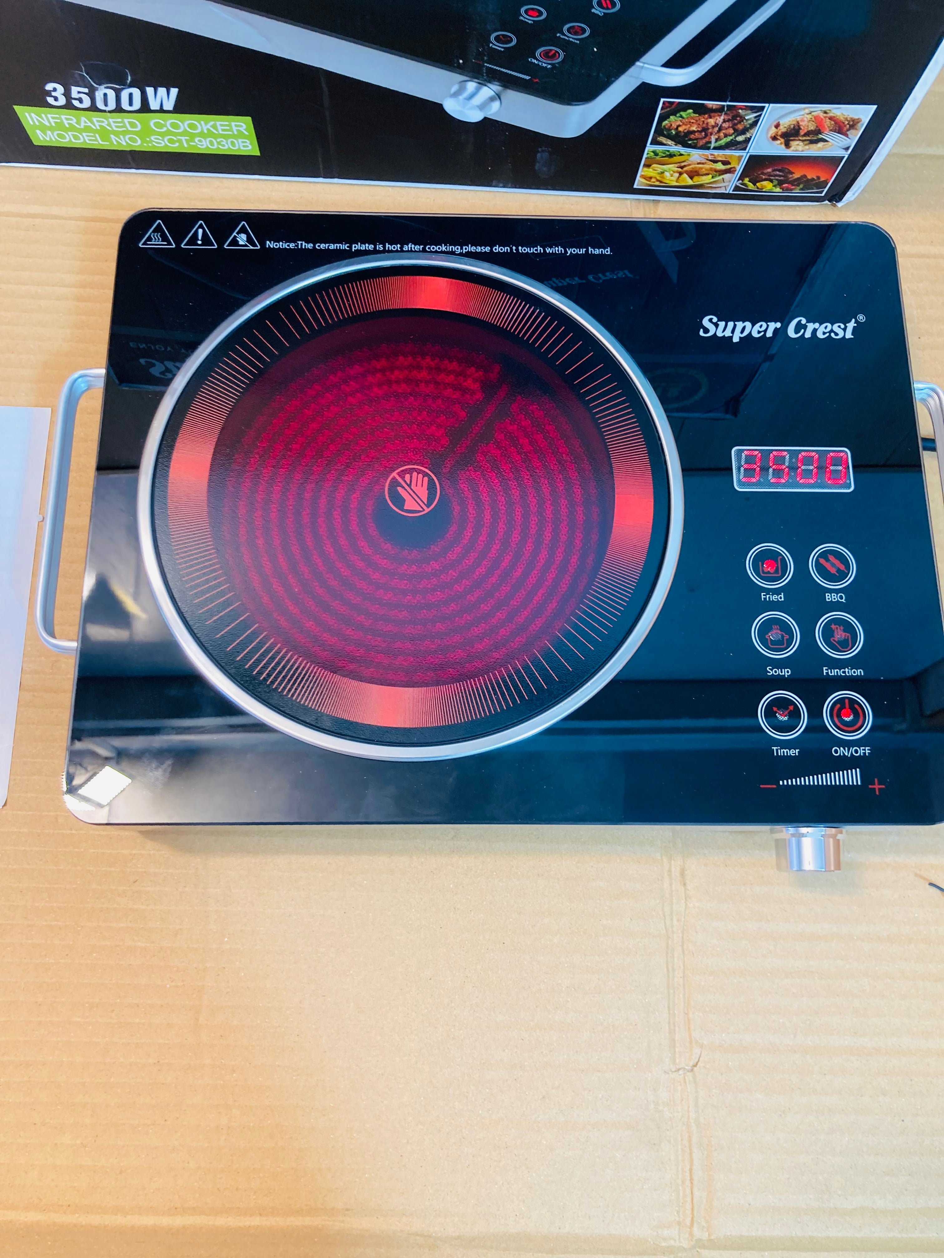 Super Crest Germany 3500W Electric Stove - Hotplate - Infrared Cooker SCT-9030B