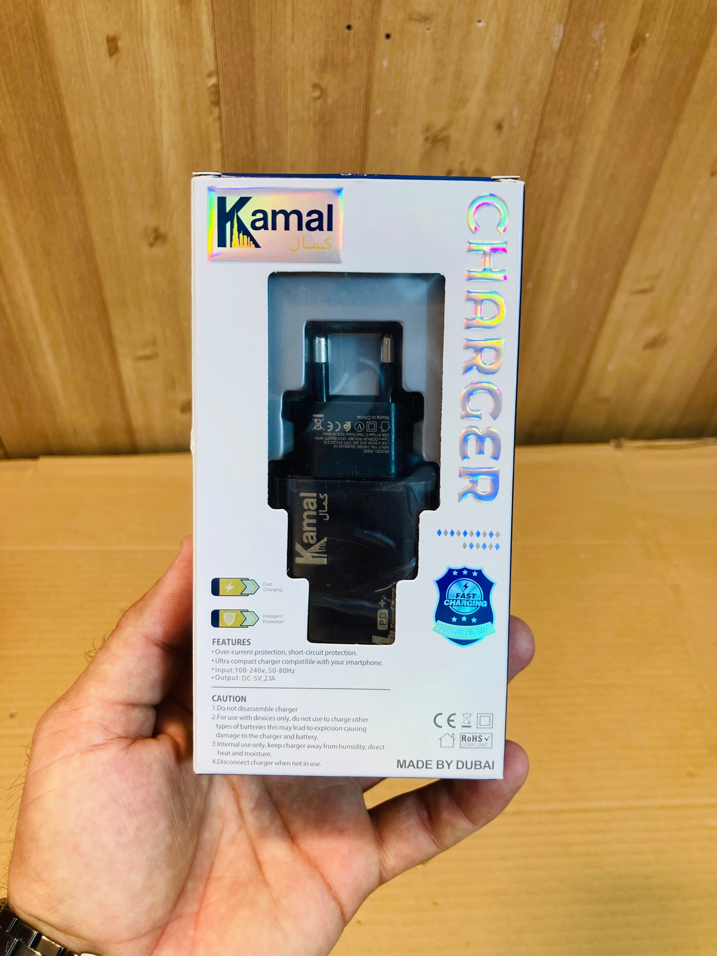 Kamal 44W Fast Charger K805 (Type-C & USB Output)