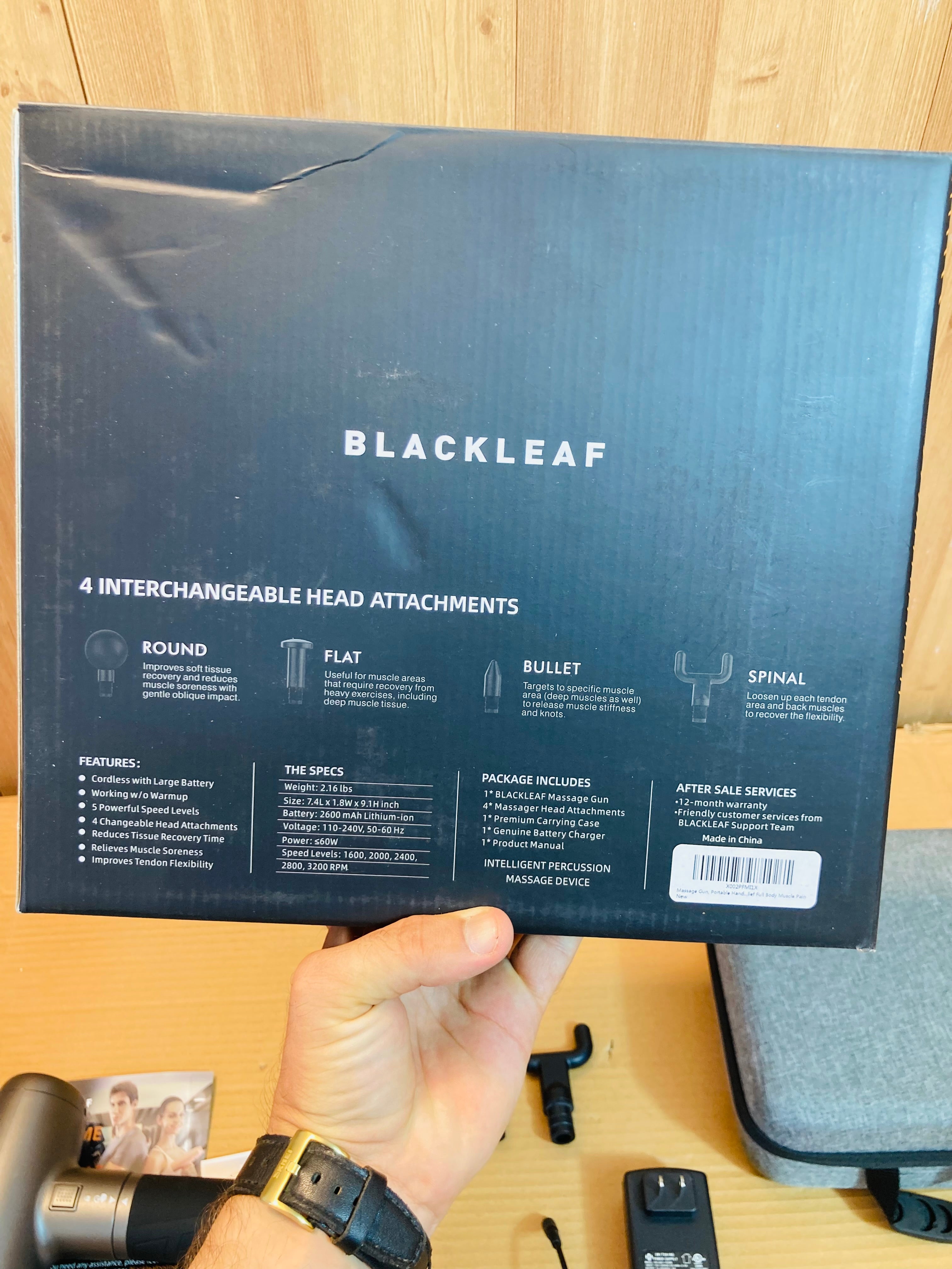 Blackleaf USA Relax Powerful Rechargeable Gun Massager
