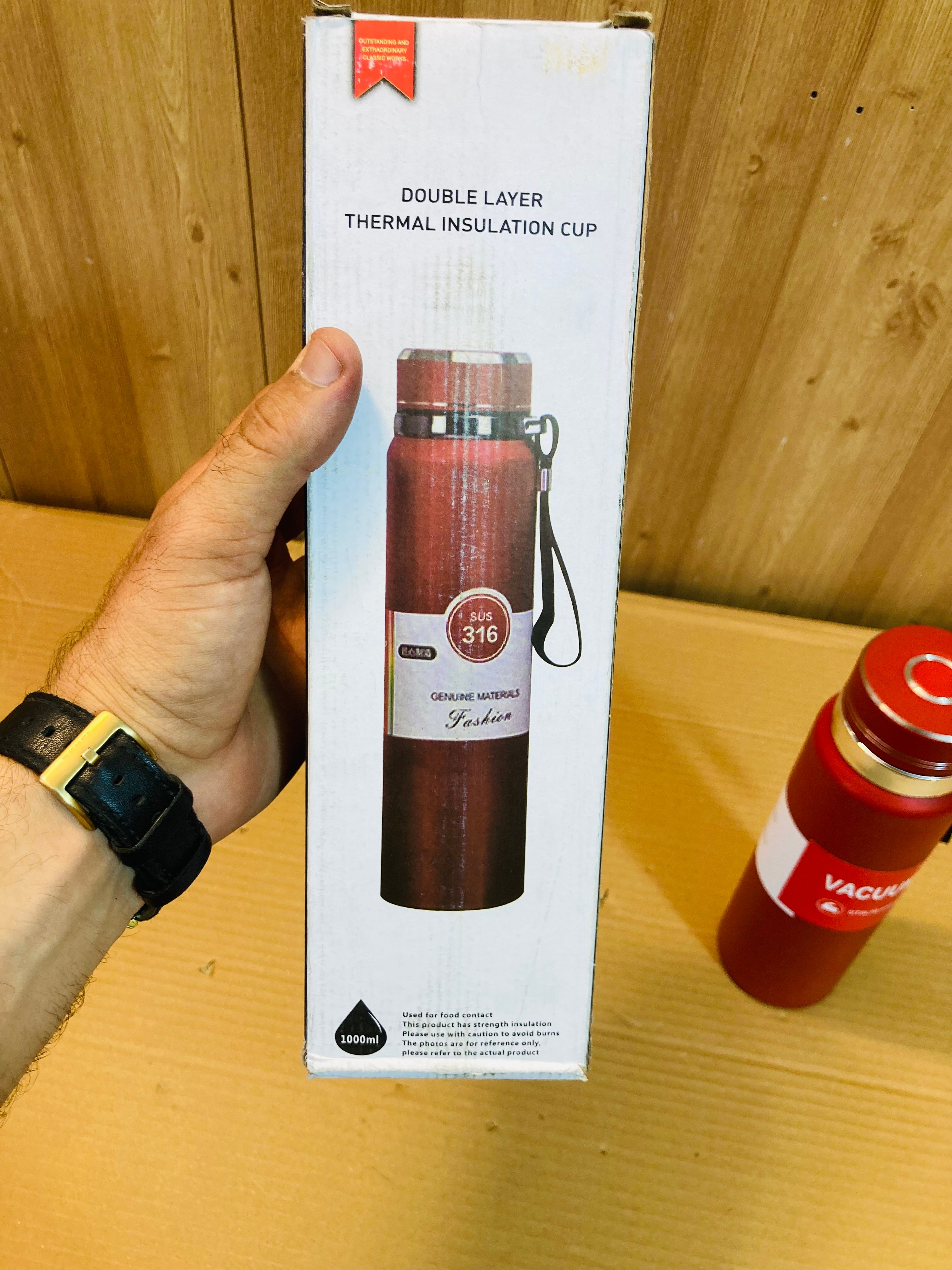 Stainless Steel Double Insulated Water Bottle 1000ml