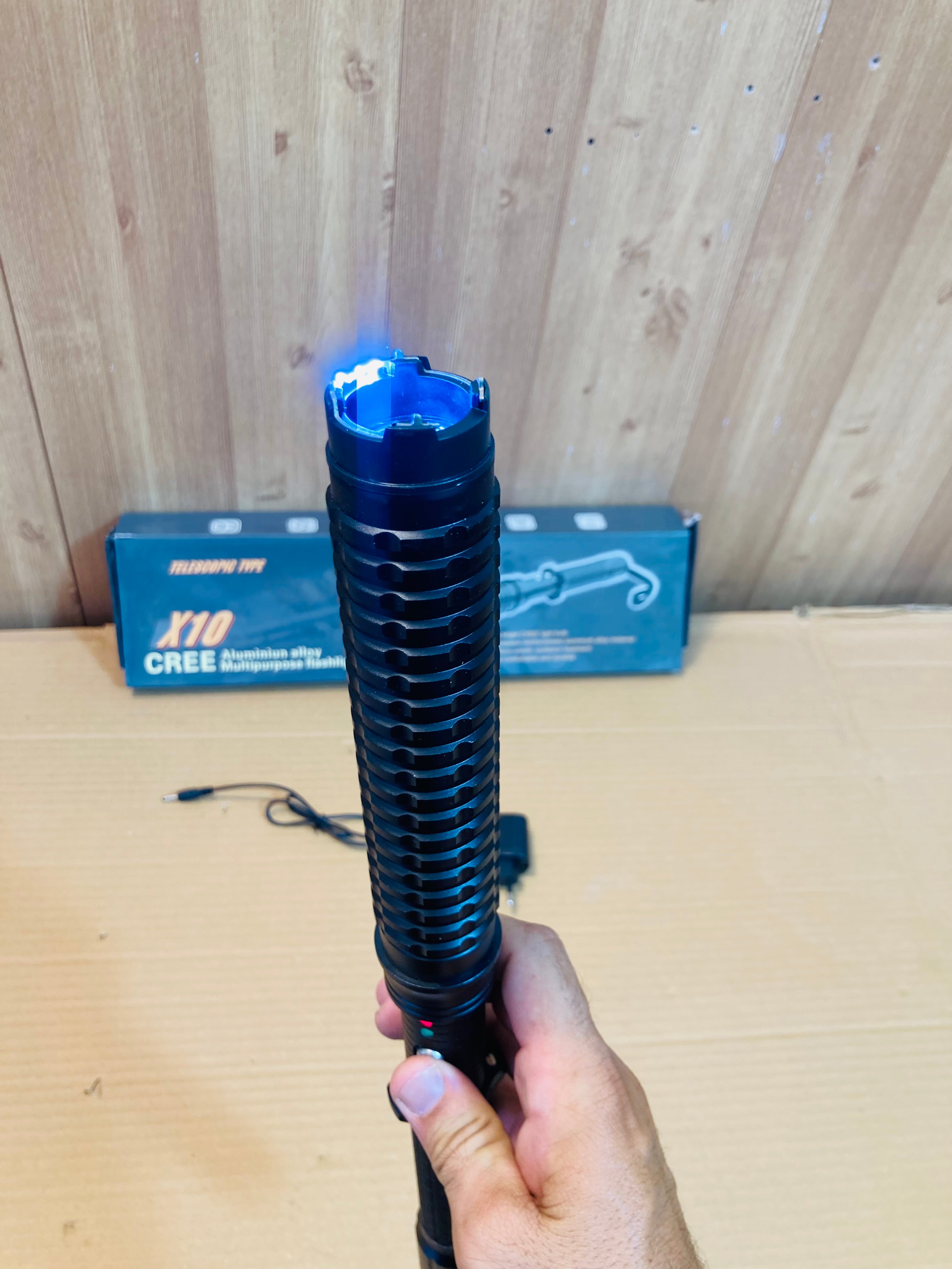 Self Defence 2in1 Flashlight & Stun Gun Baton - Taser X10