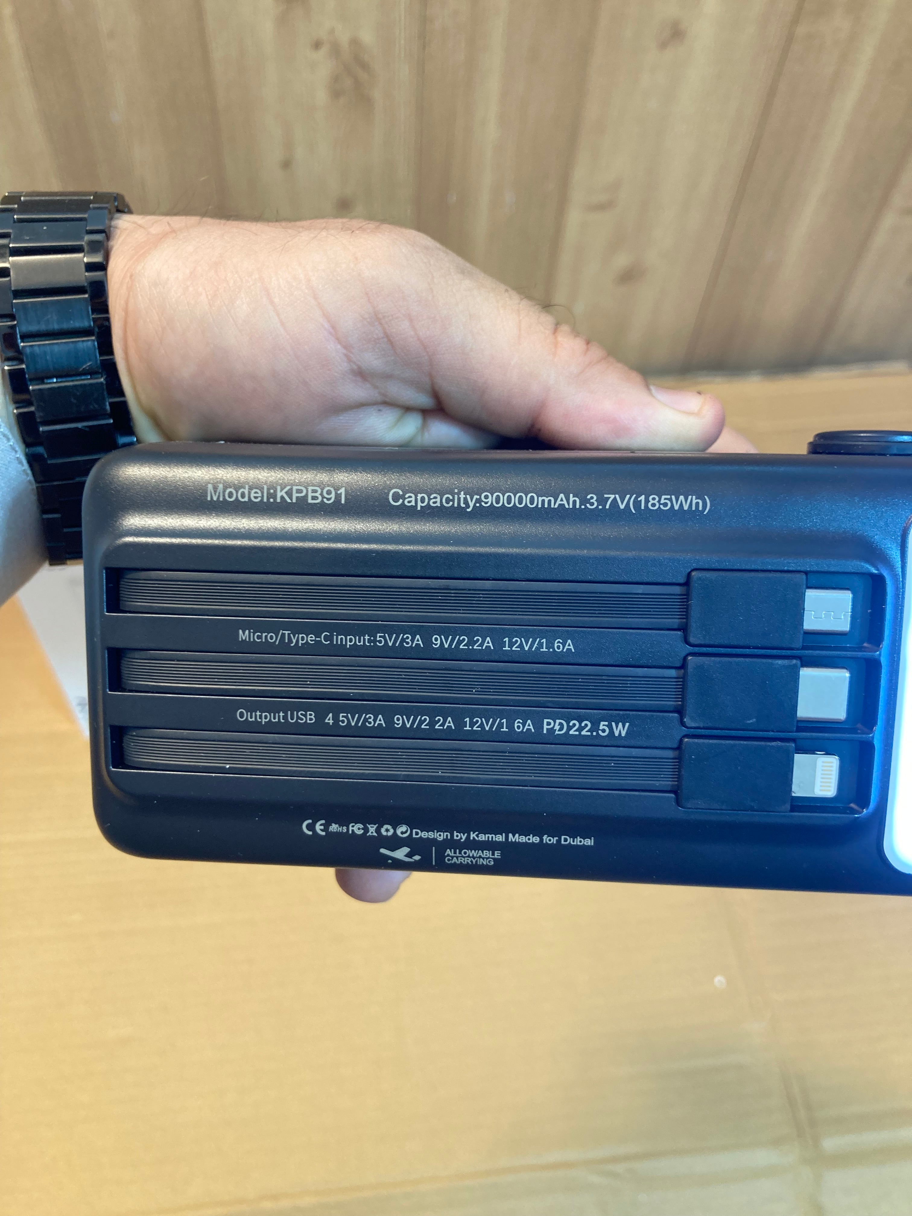 Kamal 22.5W PD Fast Charging 90000mAh Power Bank KPB91