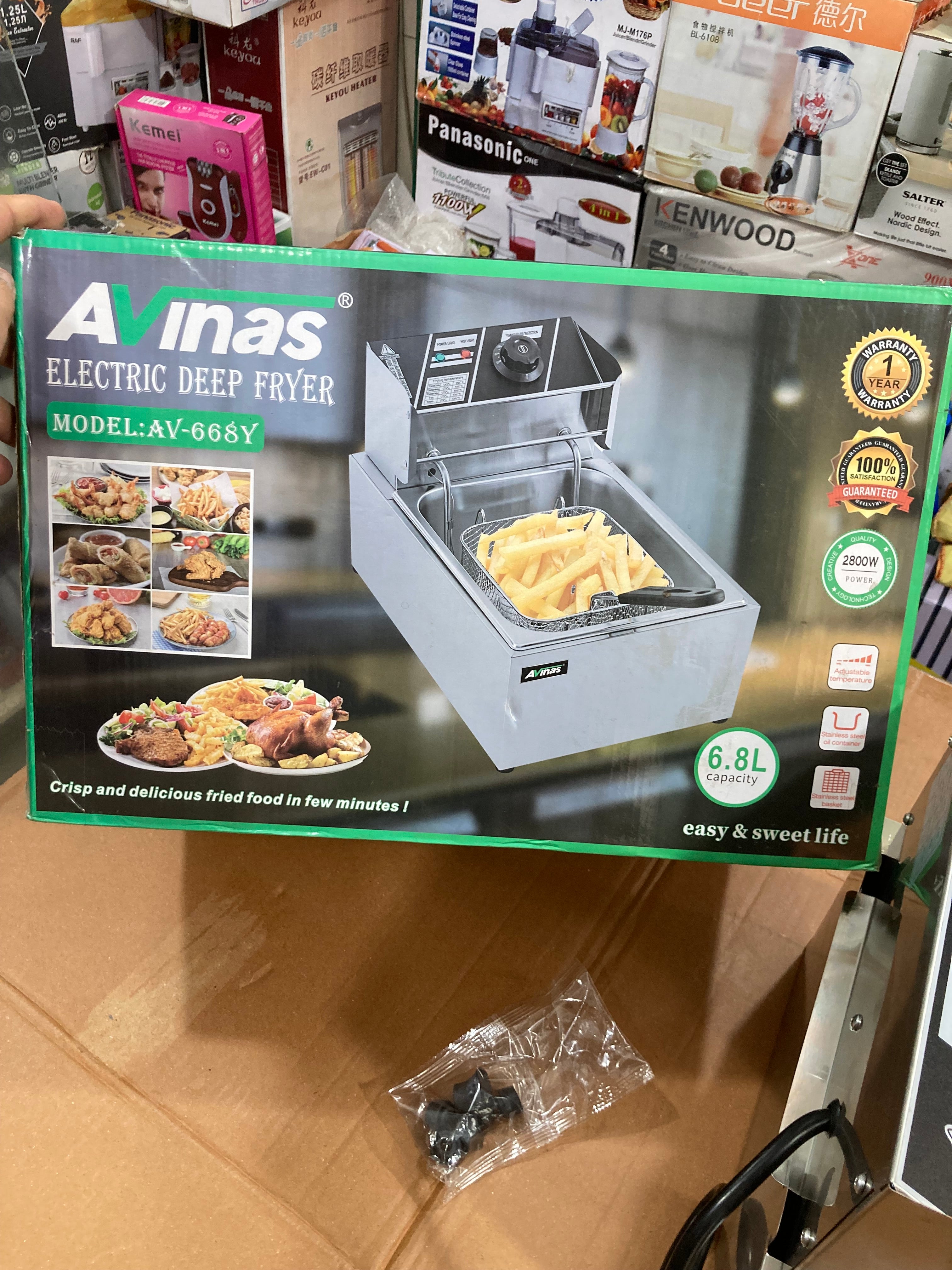 Avinas 6.8L Electric Deep Fryer