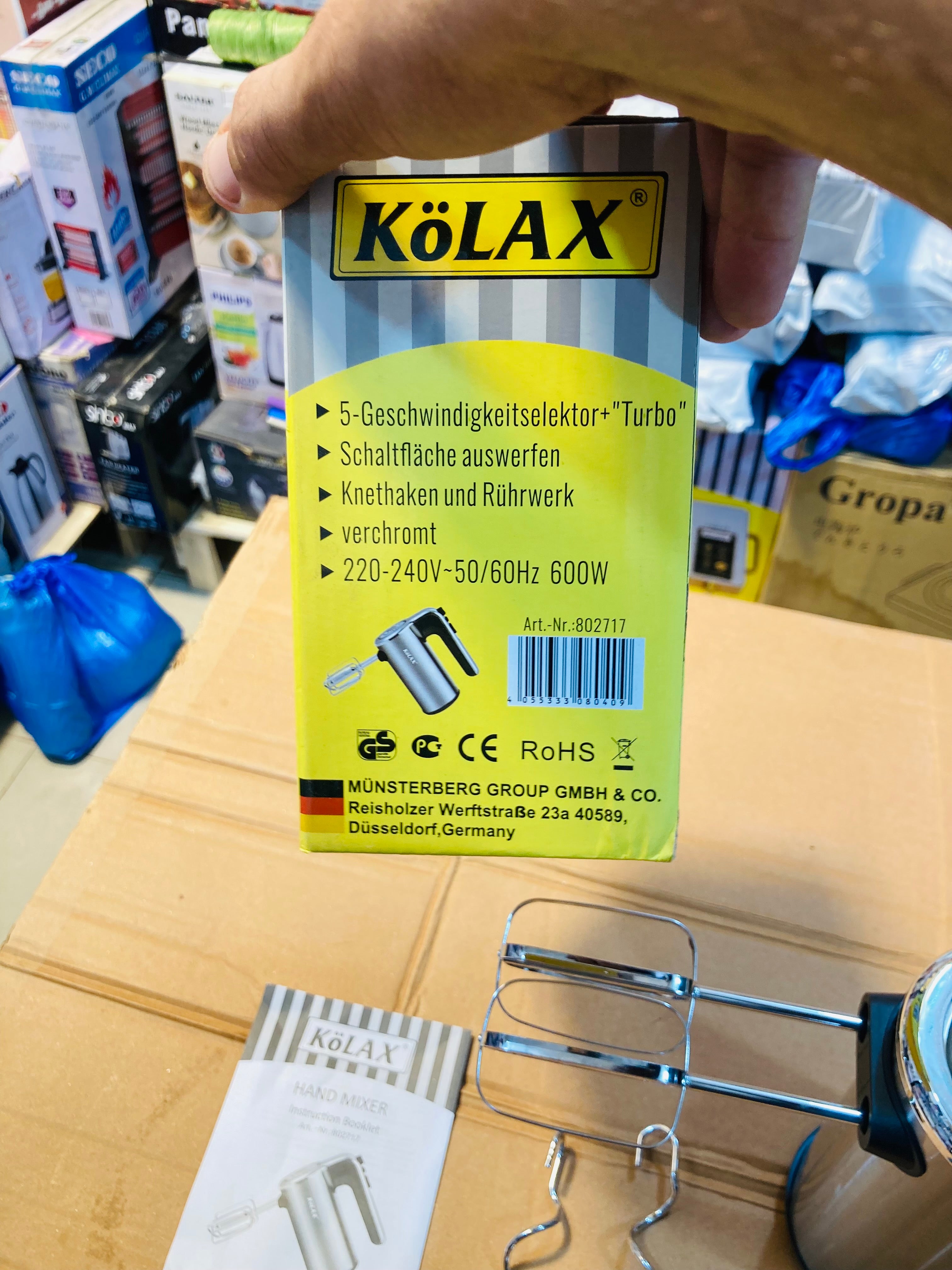 KoLAX Germany 5 Speed Hand Mixer 600W - 802717