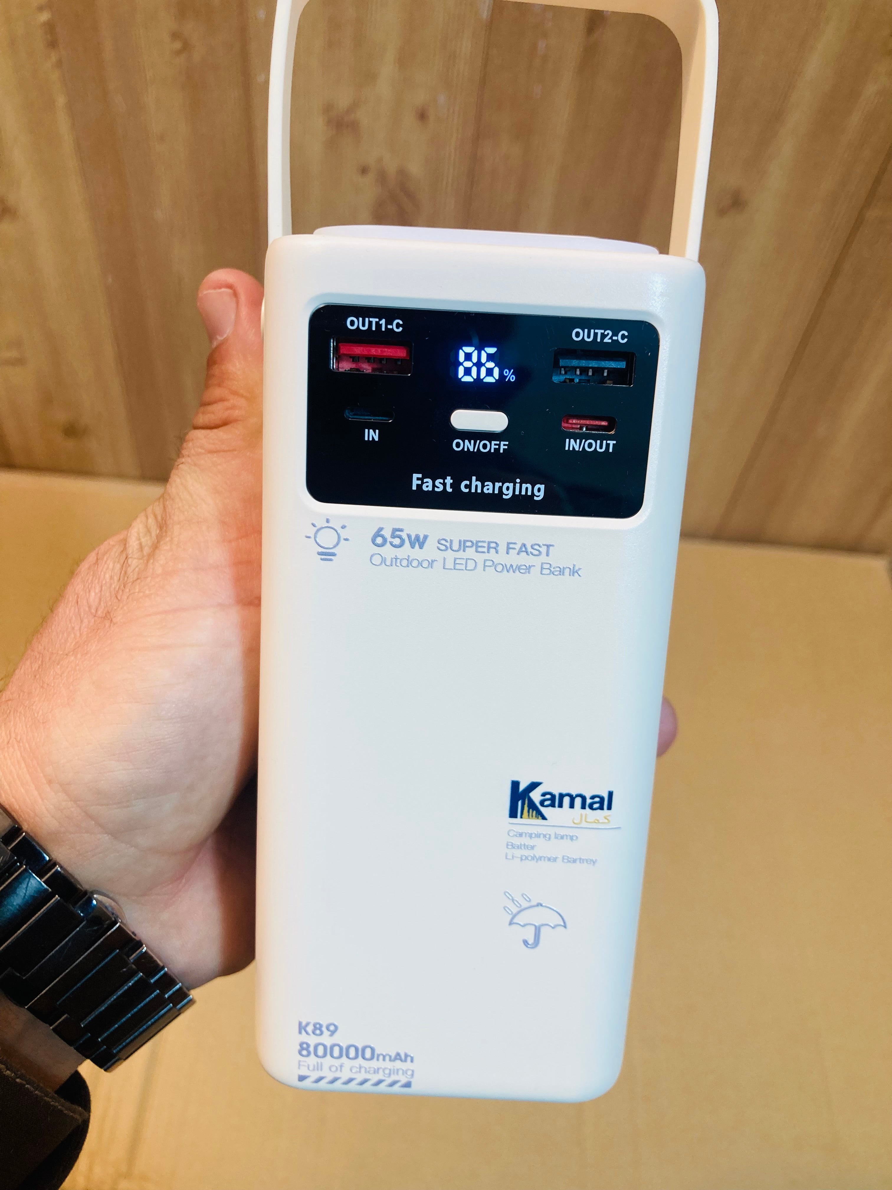 Kamal 65W 80000mAh Fast Charging Led Power Bank K89