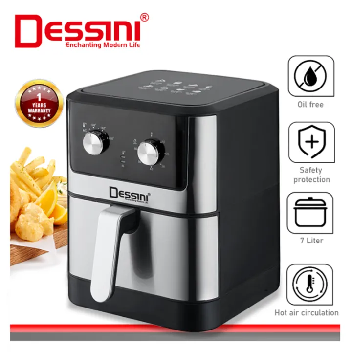 Italy Lot Imported Dessini Digital Air Fryer 7Ltr