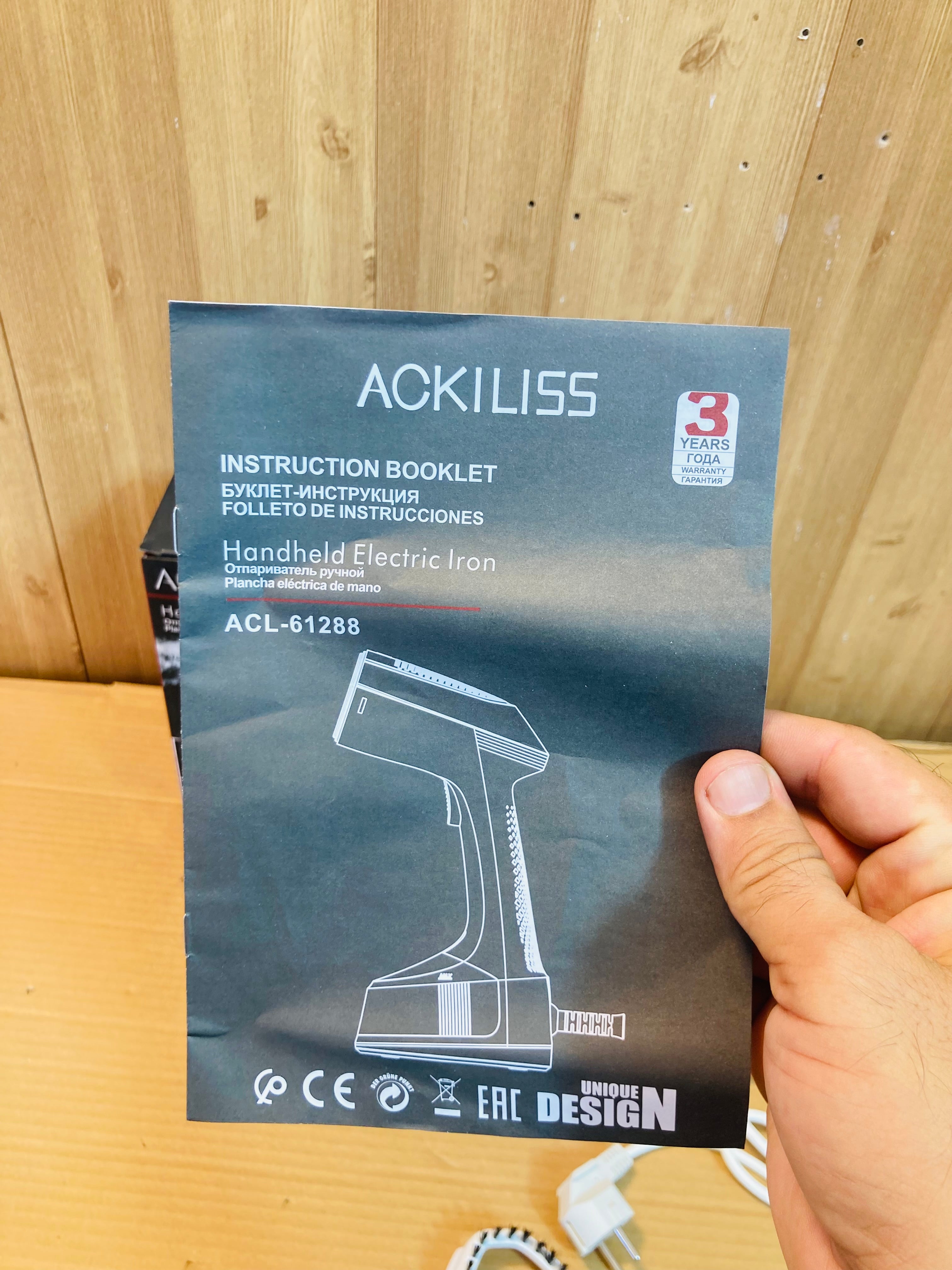 Ackiliss Handheld Electric Garment Steamer Iron 1500W ACL-61288G