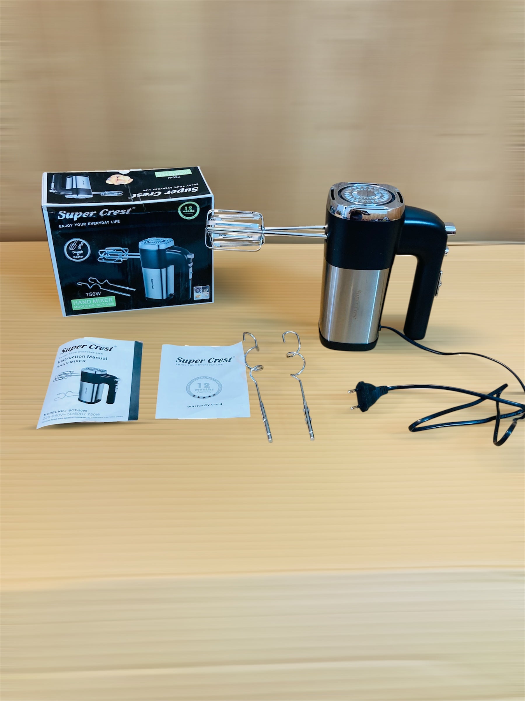 Super Crest Germany 750W Updated Model Powerful Hand Mixer SCT-5008