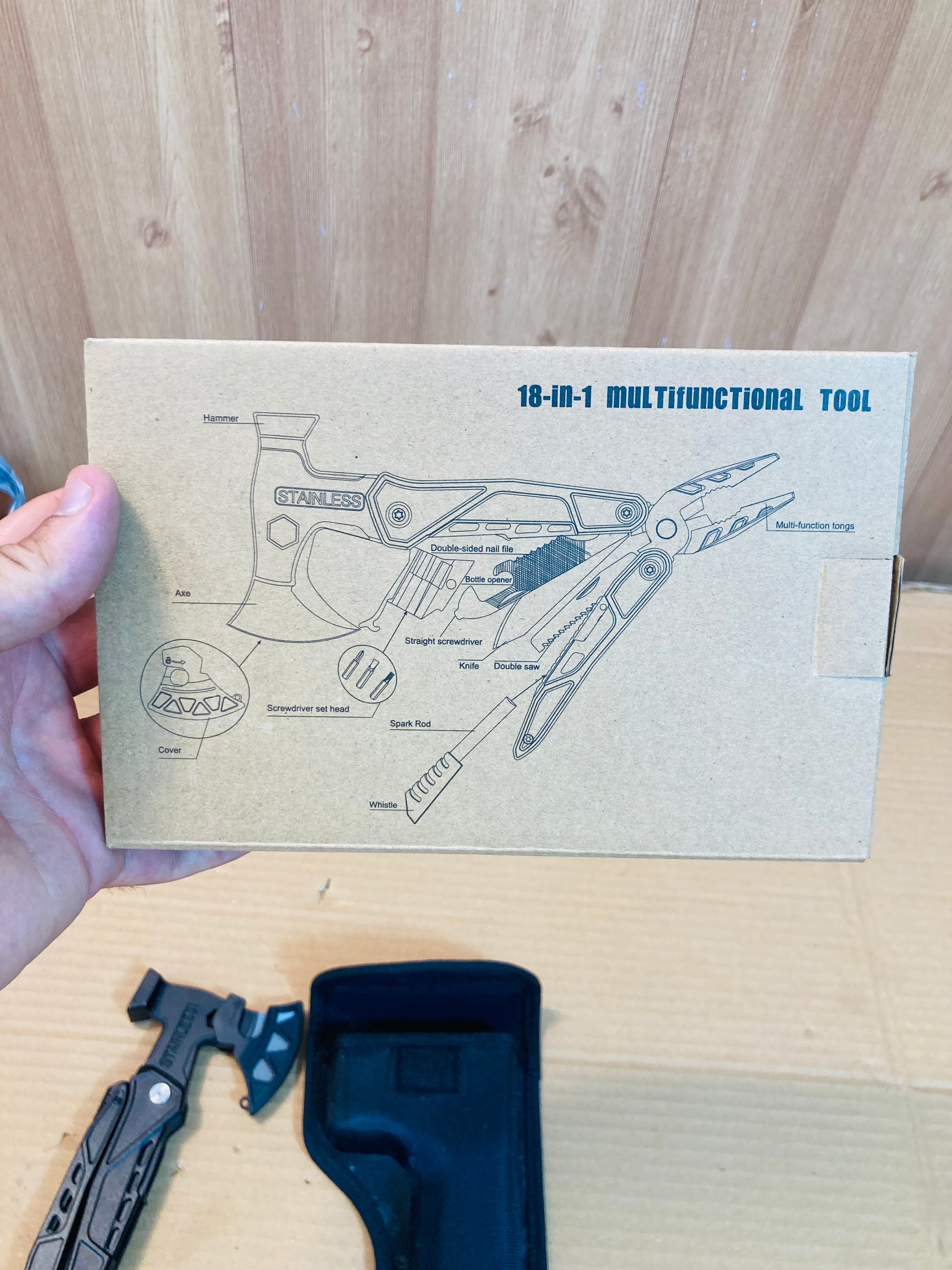 18in1 Camping Multifunctional Survival Hammer Axe Tool