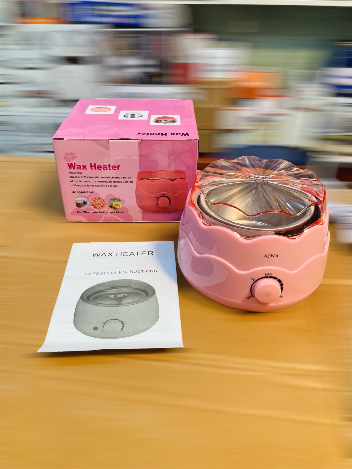 AJWA 100W Electric Wax Heater  with Adjustable Temperature Control & Lid SM-8002