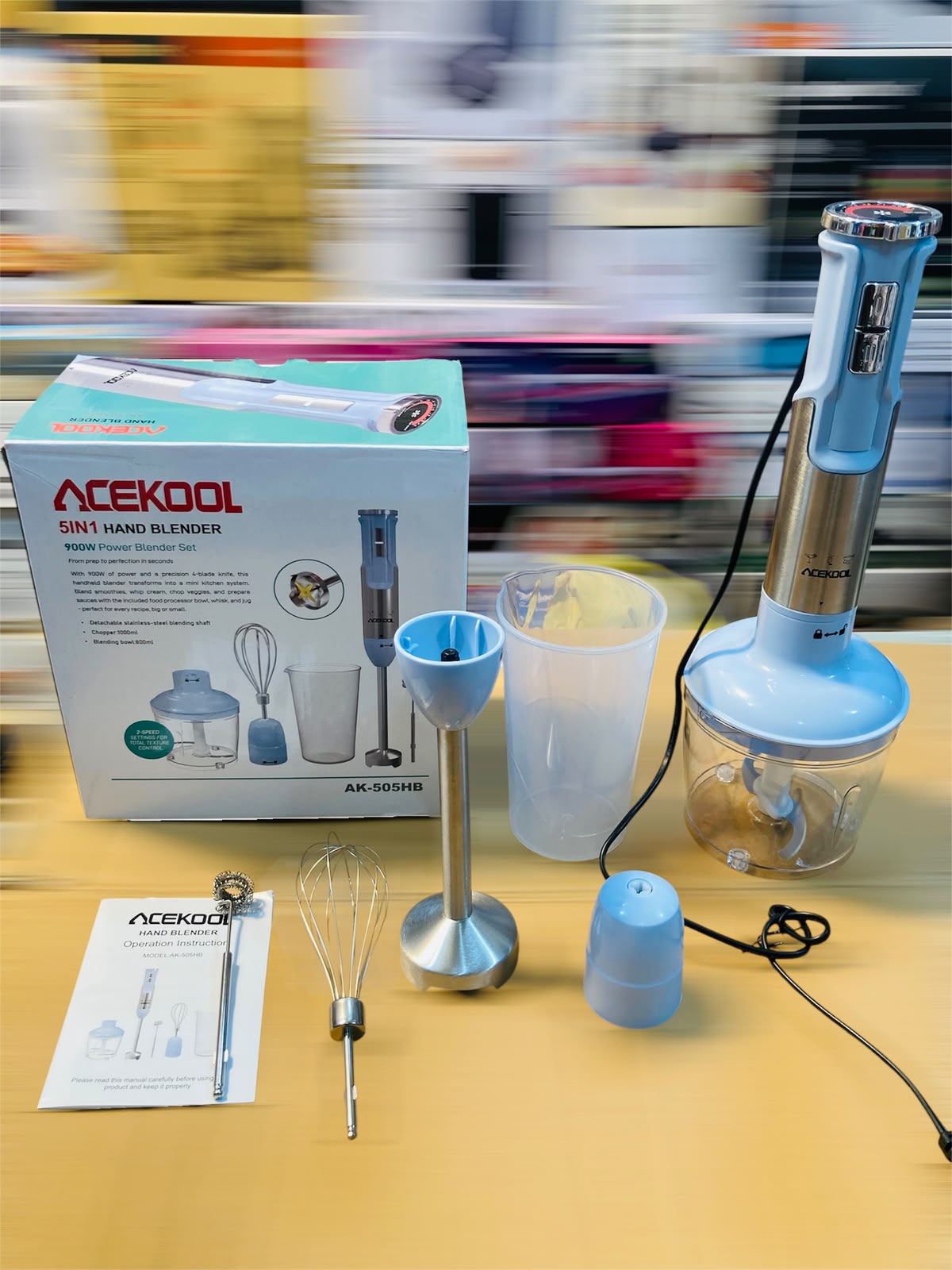 Acekool 900W 5-in-1 Hand Blender Set AK-505HB