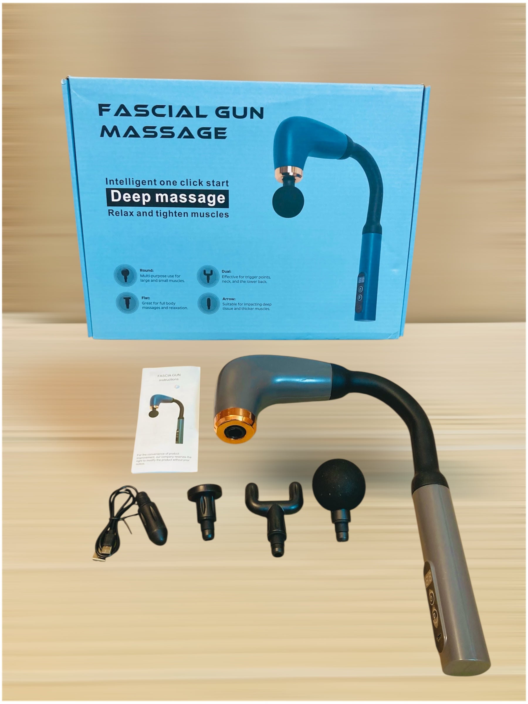 U-Shaped Handheld Fascial Deep Gun Massager