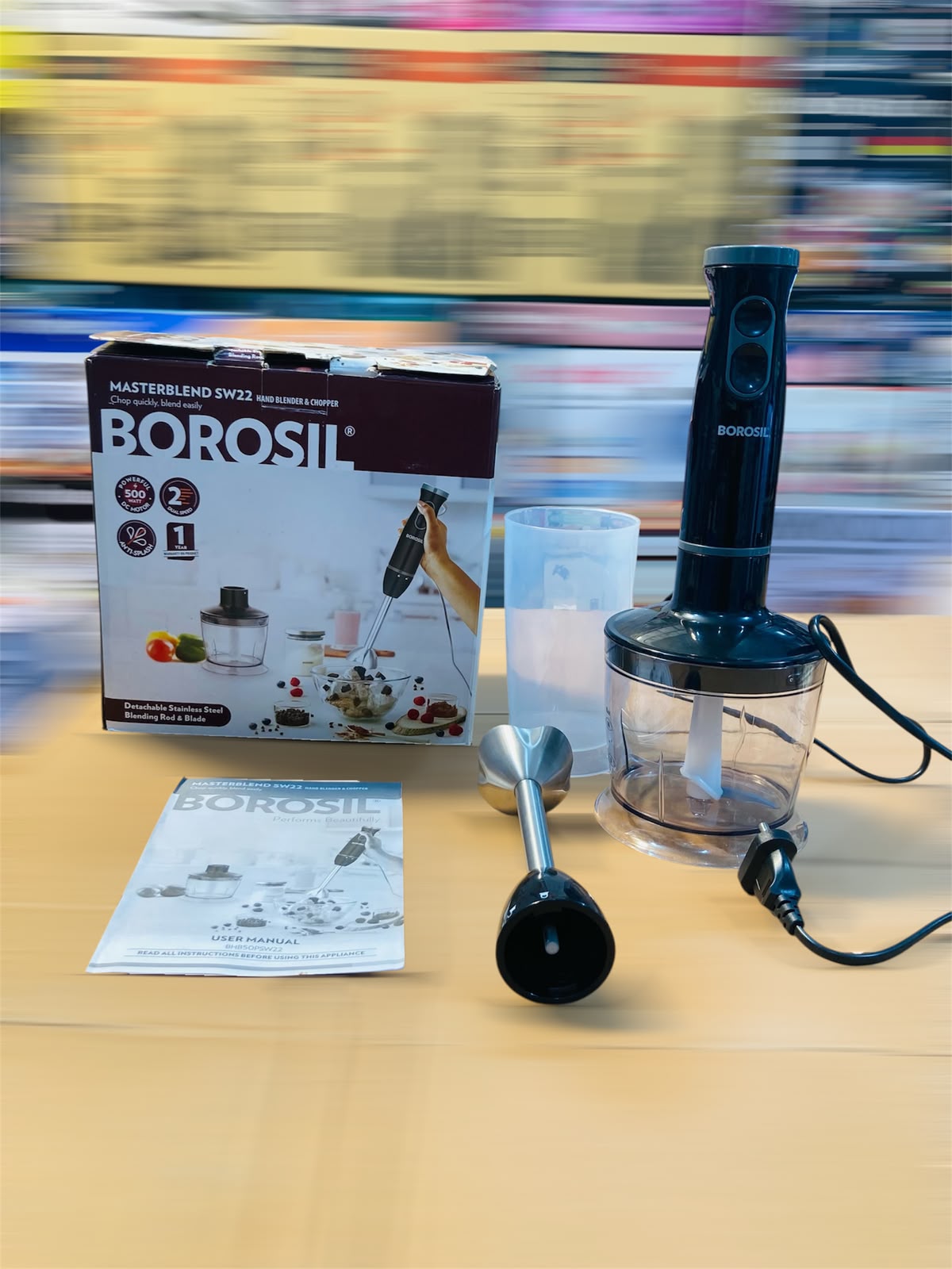 Borosil Masterblend Hand Blender & Chopper SW22