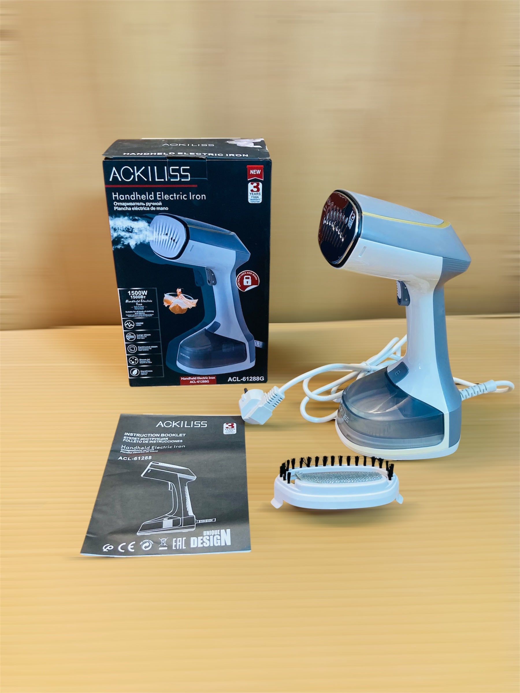 Ackiliss Handheld Electric Garment Steamer Iron 1500W ACL-61288G