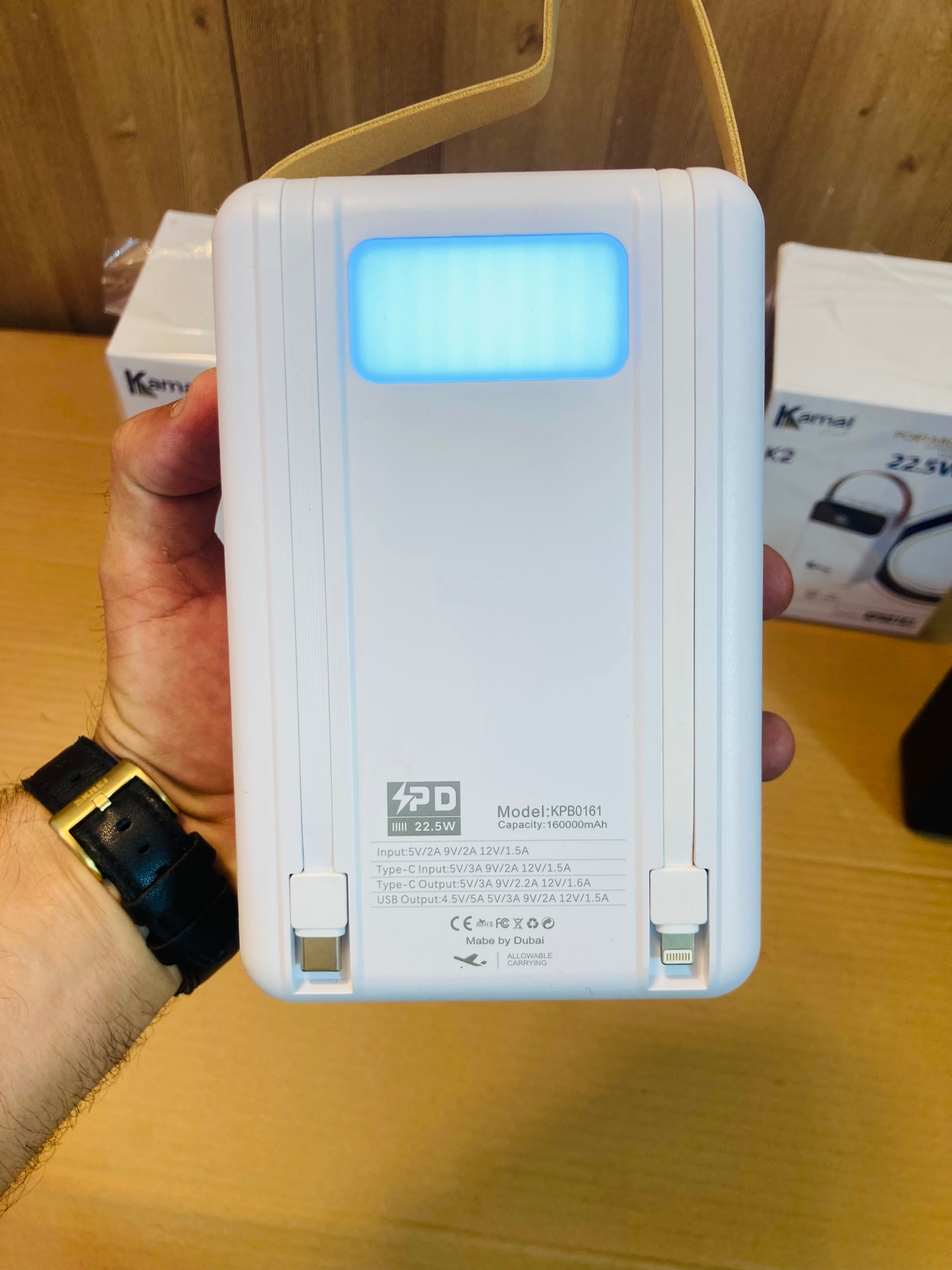 Kamal Real 22.5W 160000mAh Fast Charging Lamp Power Station - Power Bank KPB0161