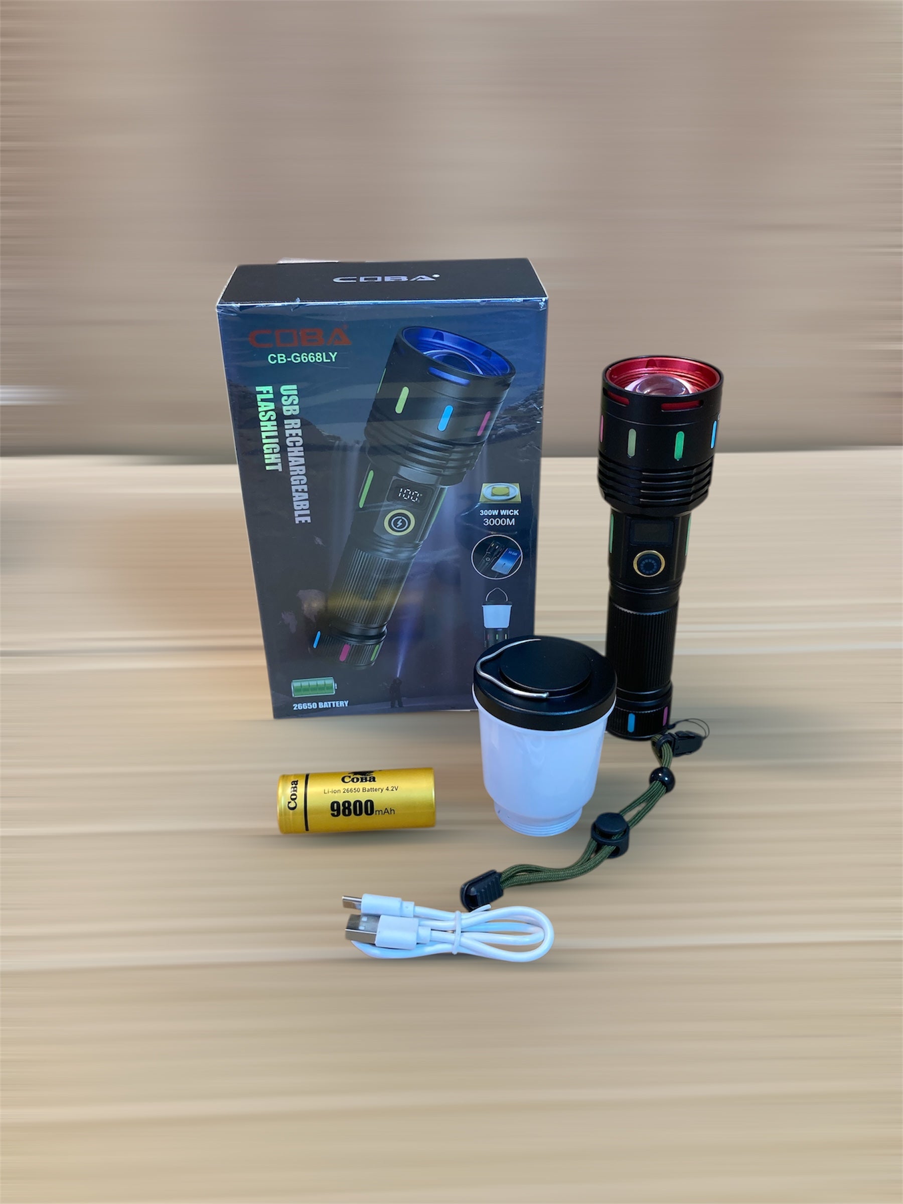 COBA Digital Lamp Flashlight - Torch CB-G668LY