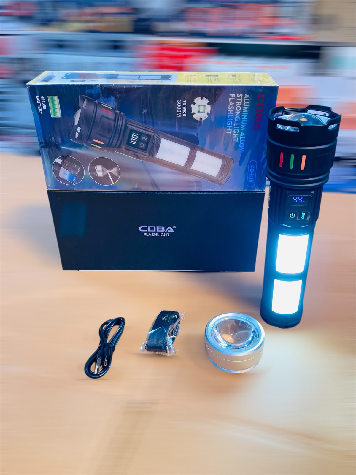COBA Powerful Long Range Super Led Flashlight Torch CB-R18