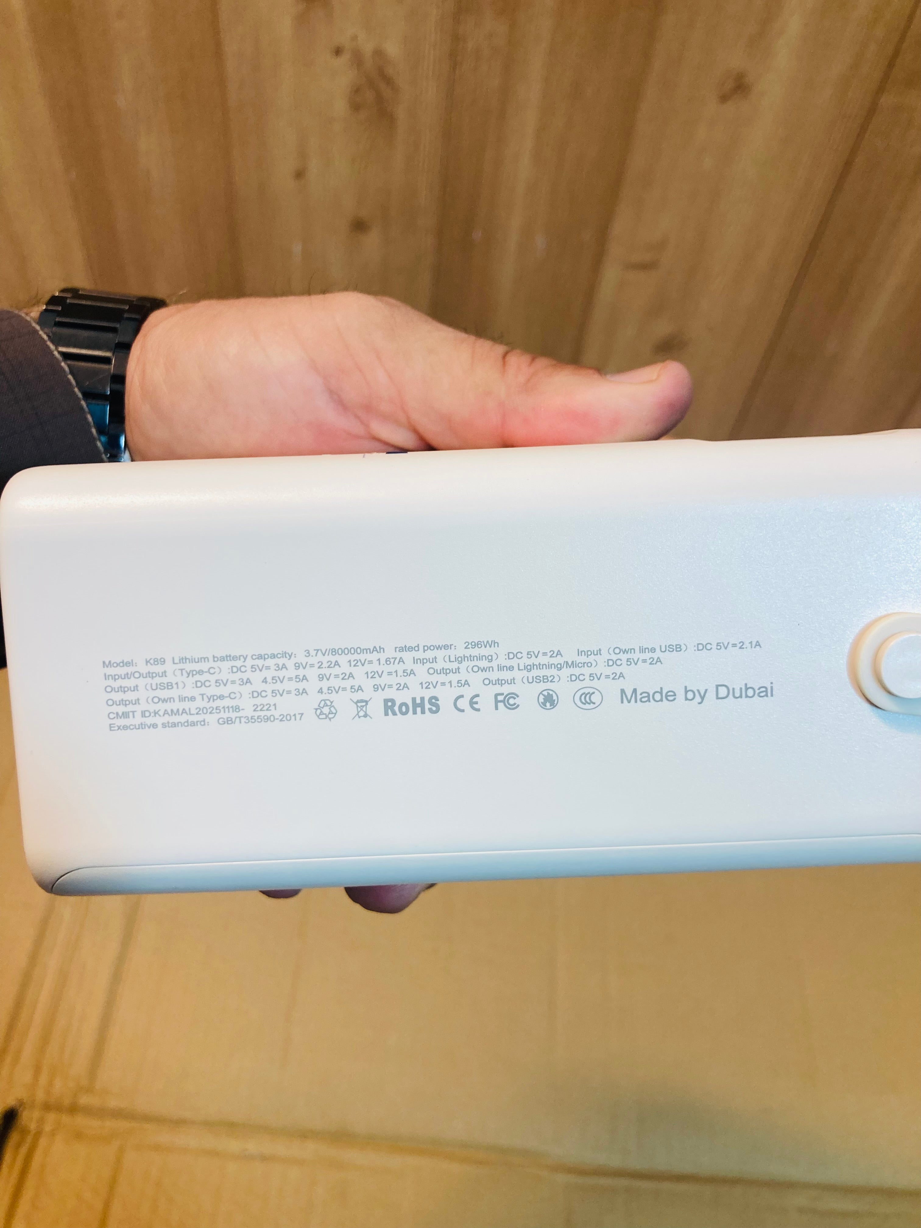 Kamal 65W 80000mAh Fast Charging Led Power Bank K89