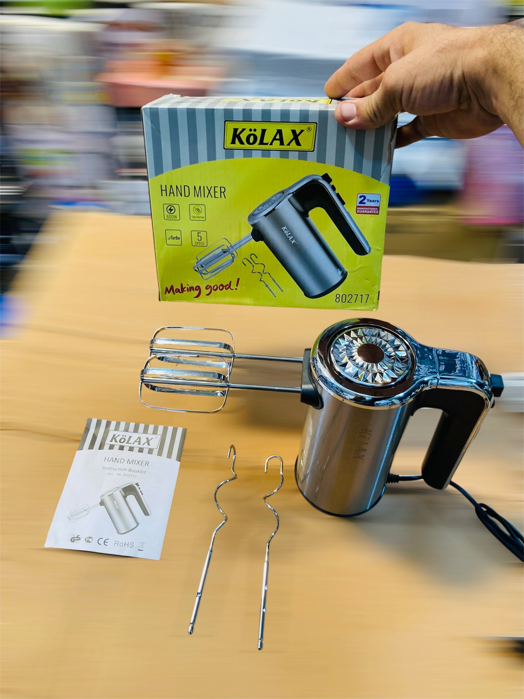 KoLAX Germany 5 Speed Hand Mixer 600W - 802717
