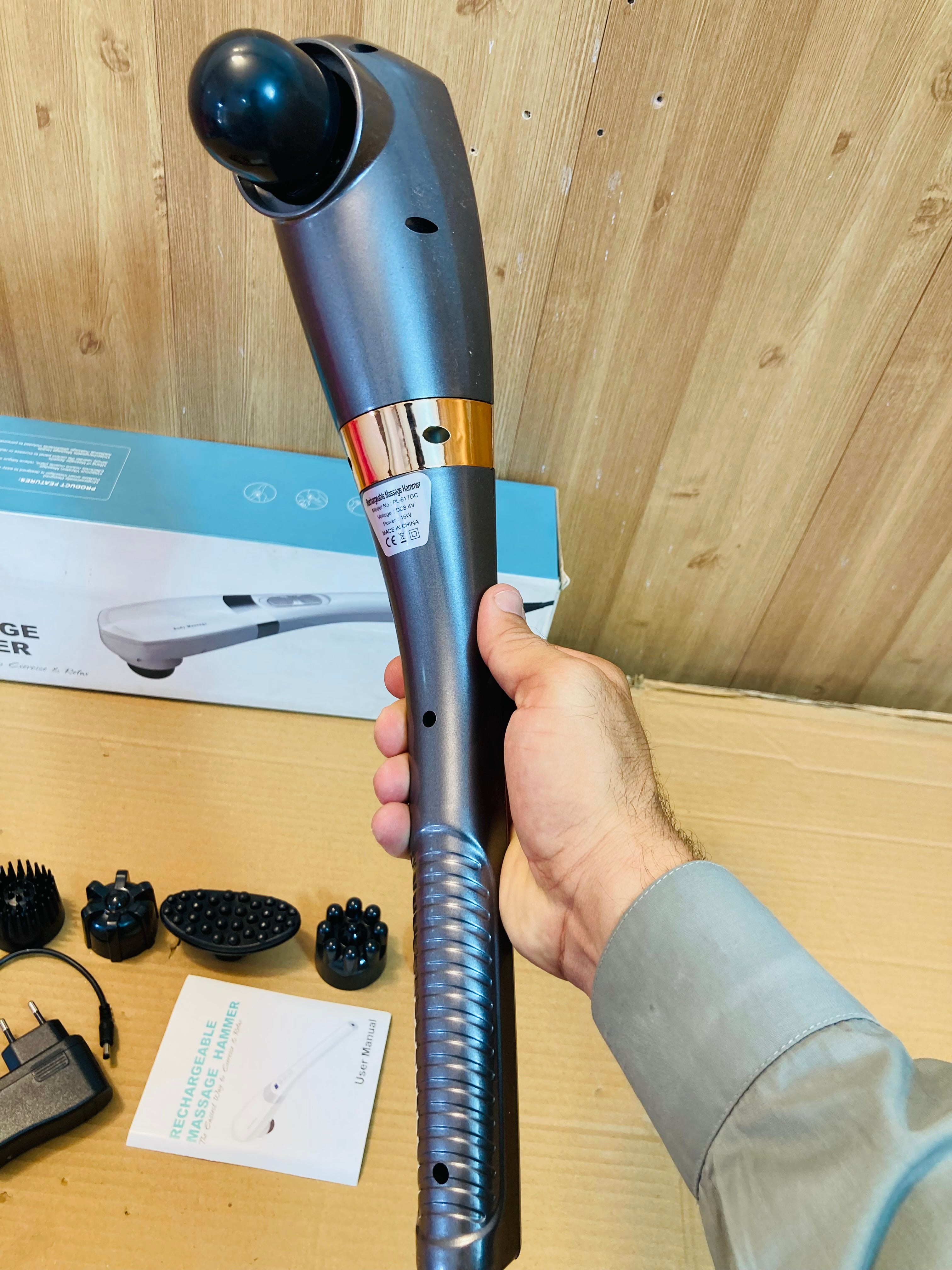 Rechargeable Handheld Percussion/Vibration Hammer Full Body Massager PL-617
