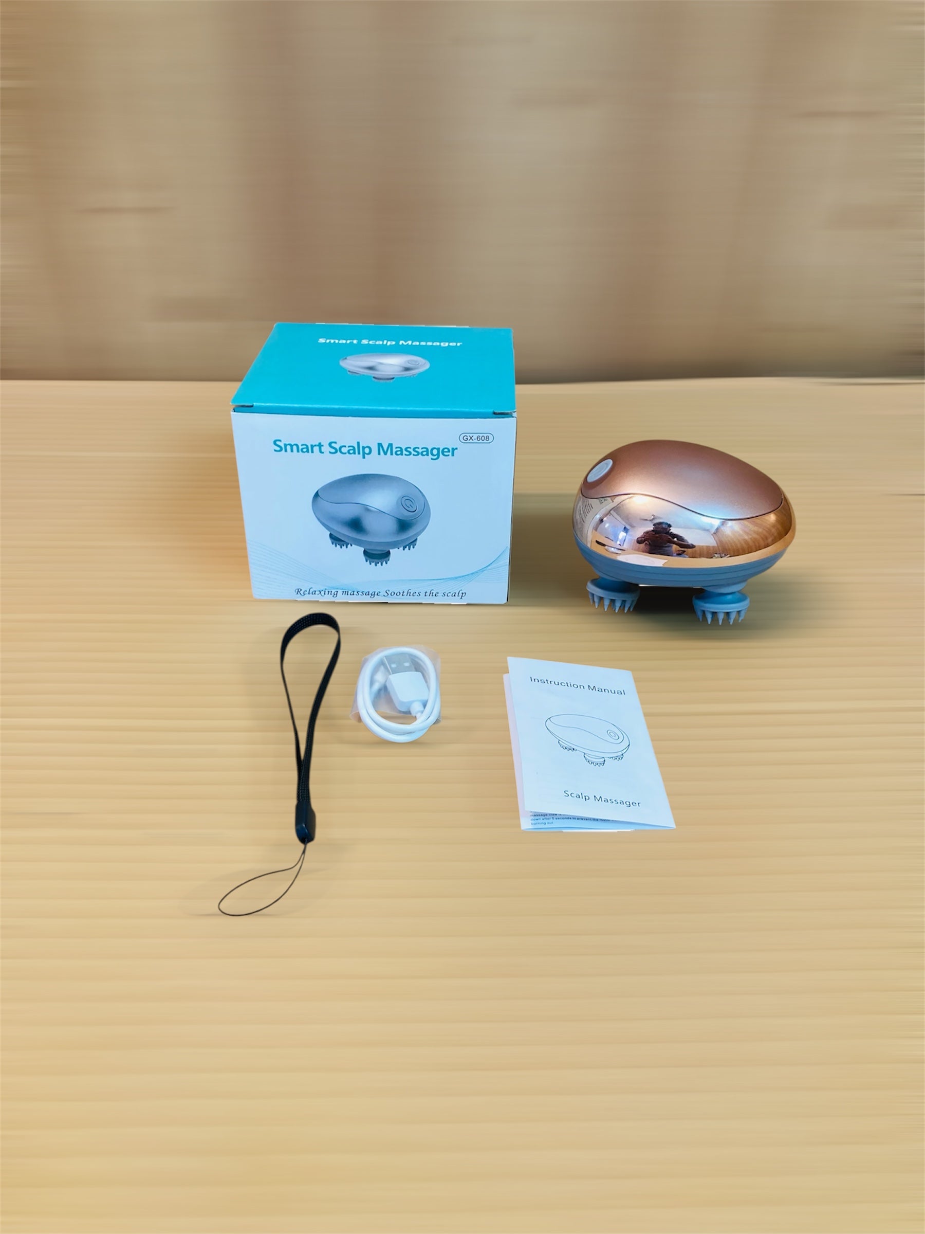 Electric Head/Shoulder Scalp Massager with 4 Kneading