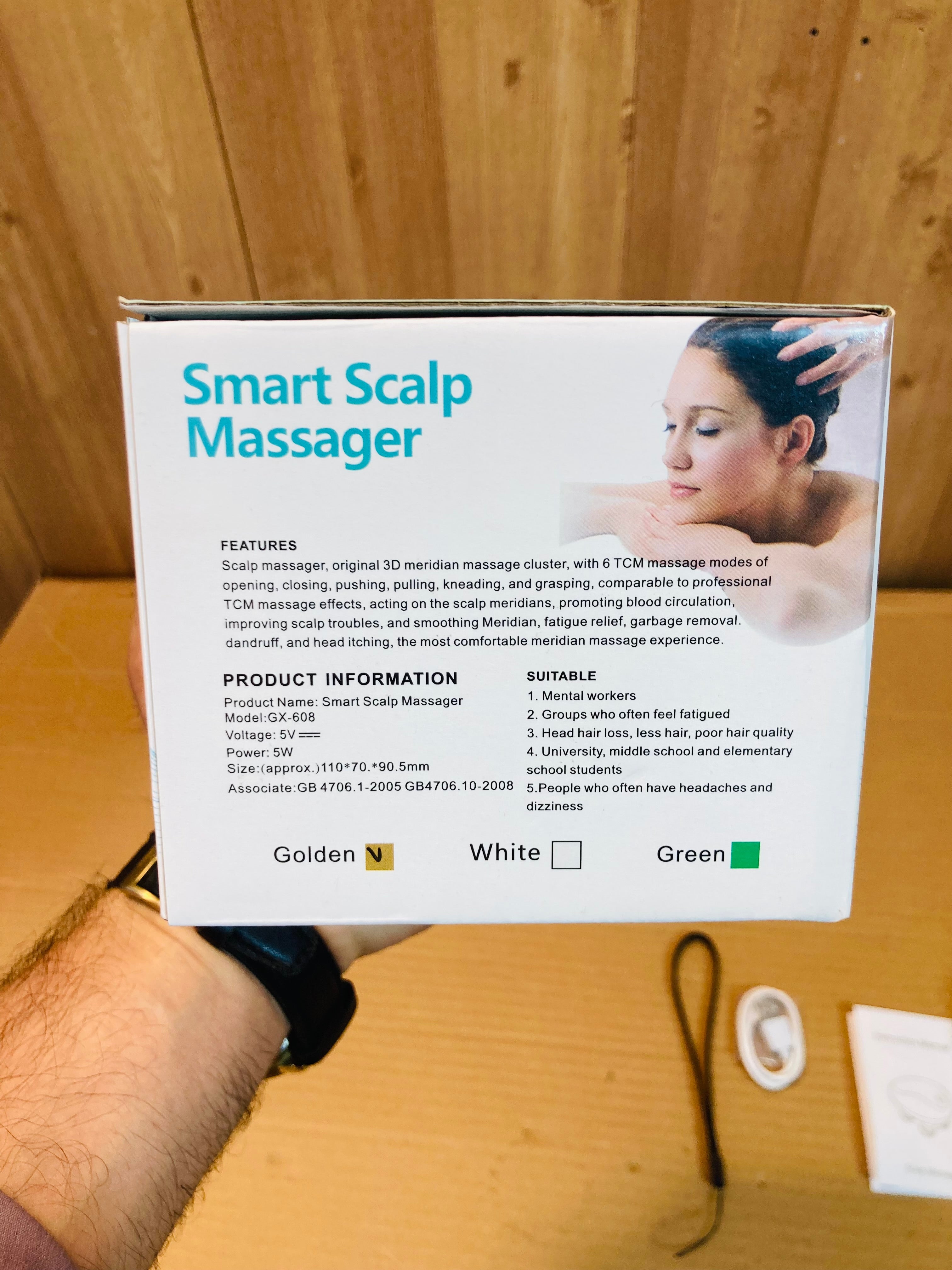Electric Head/Shoulder Scalp Massager with 4 Kneading