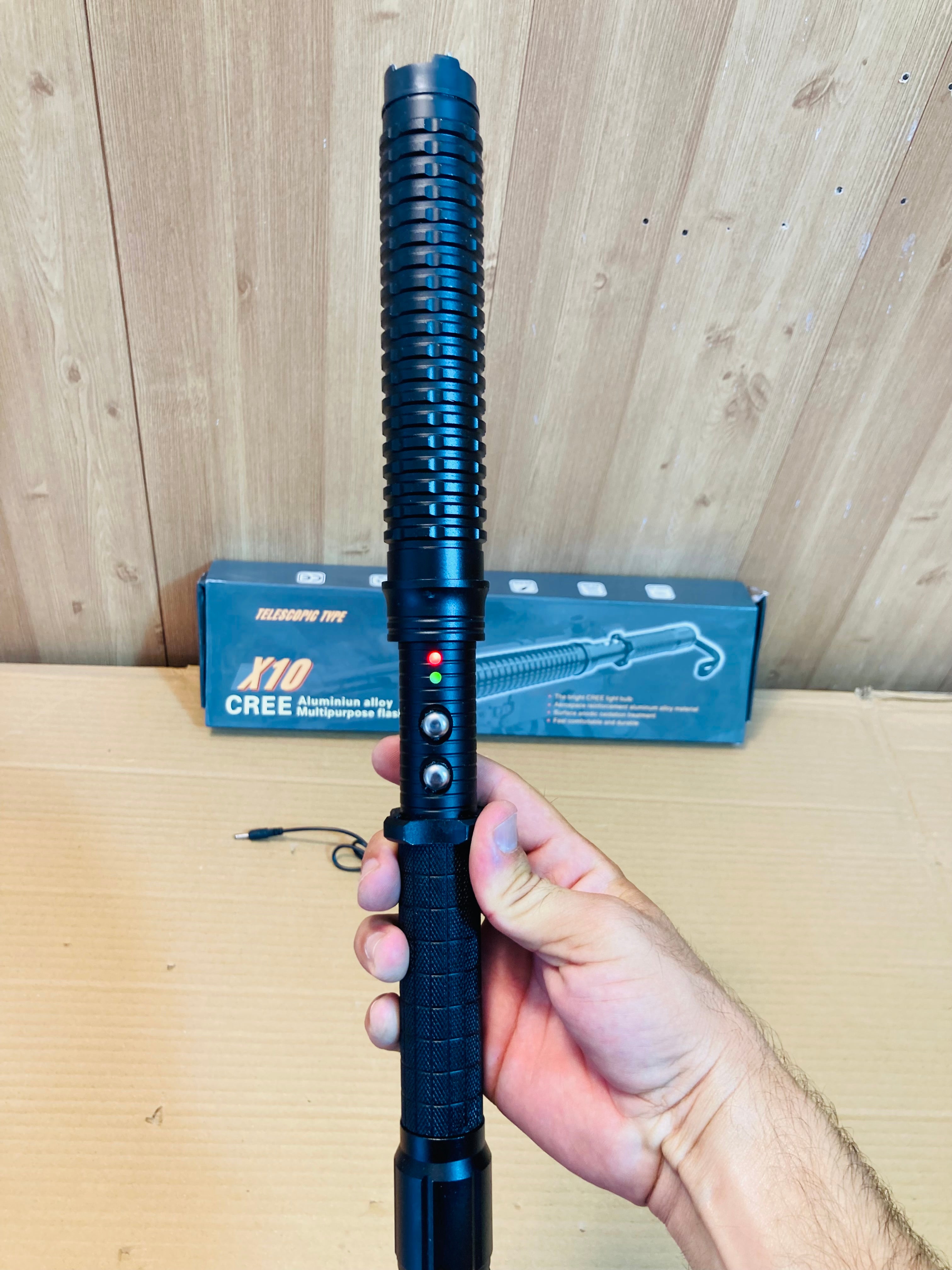 Self Defence 2in1 Flashlight & Stun Gun Baton - Taser X10