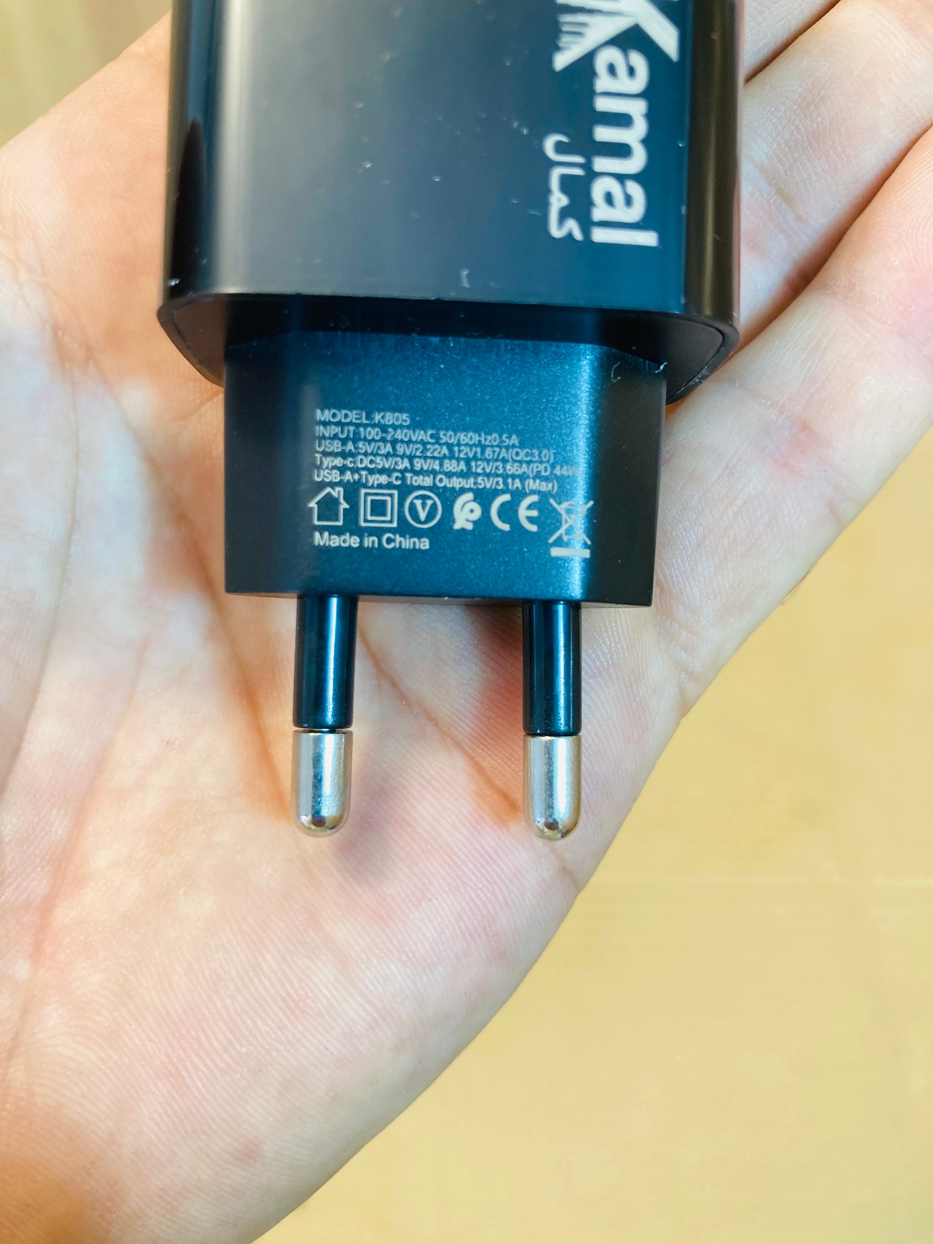 Kamal 44W Fast Charger K805 (Type-C & USB Output)