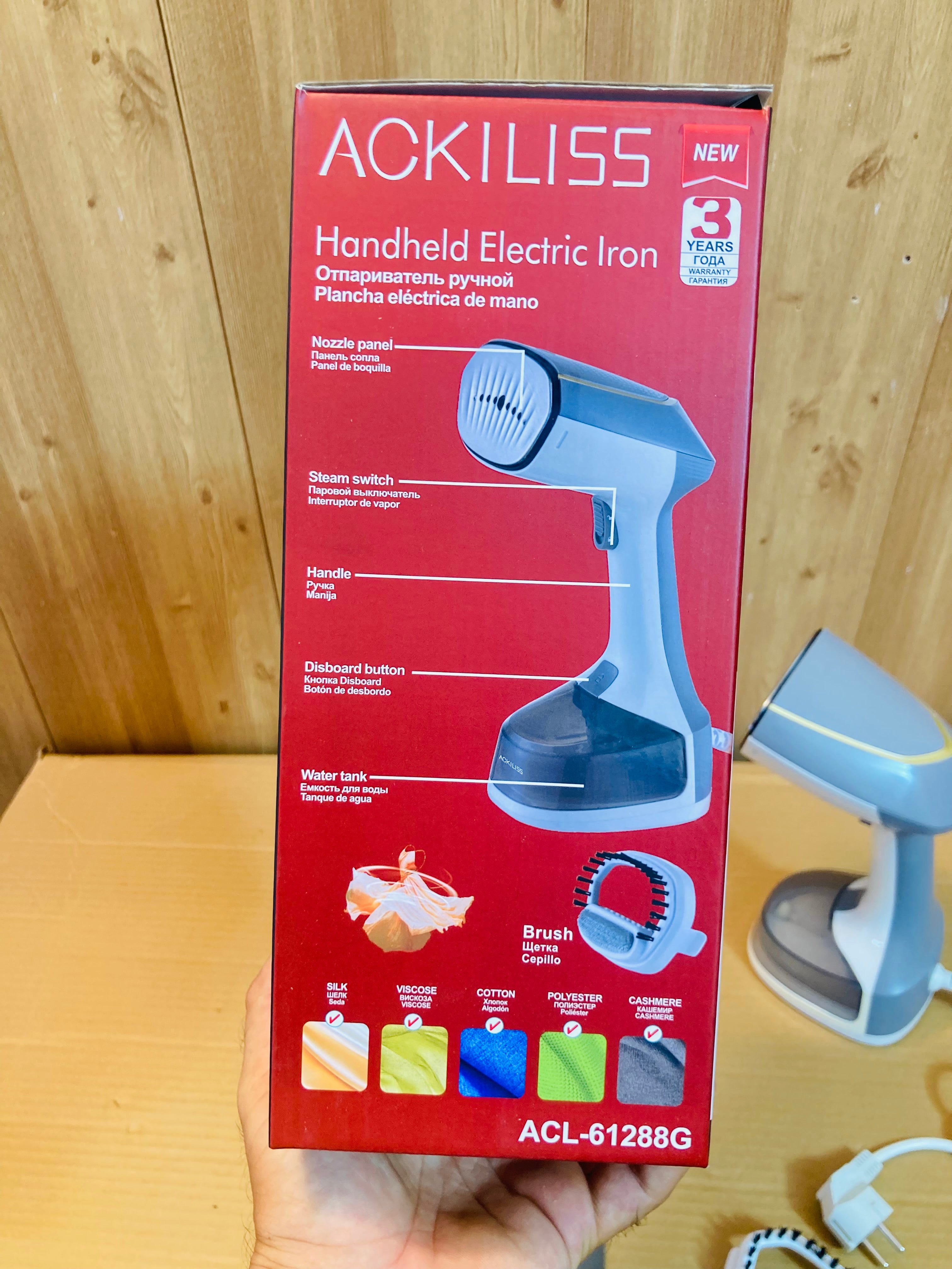 Ackiliss Handheld Electric Garment Steamer Iron 1500W ACL-61288G
