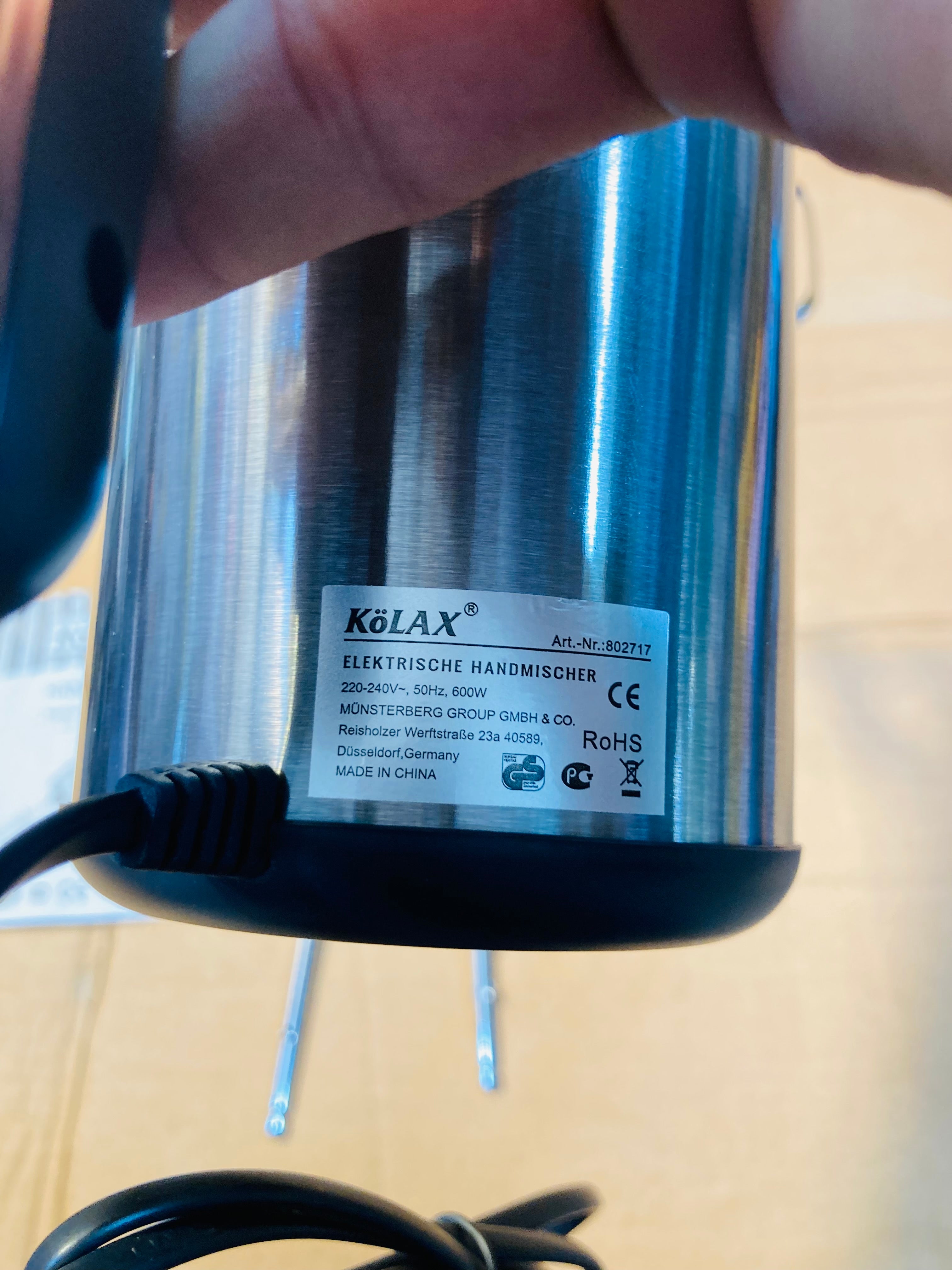 KoLAX Germany 5 Speed Hand Mixer 600W - 802717